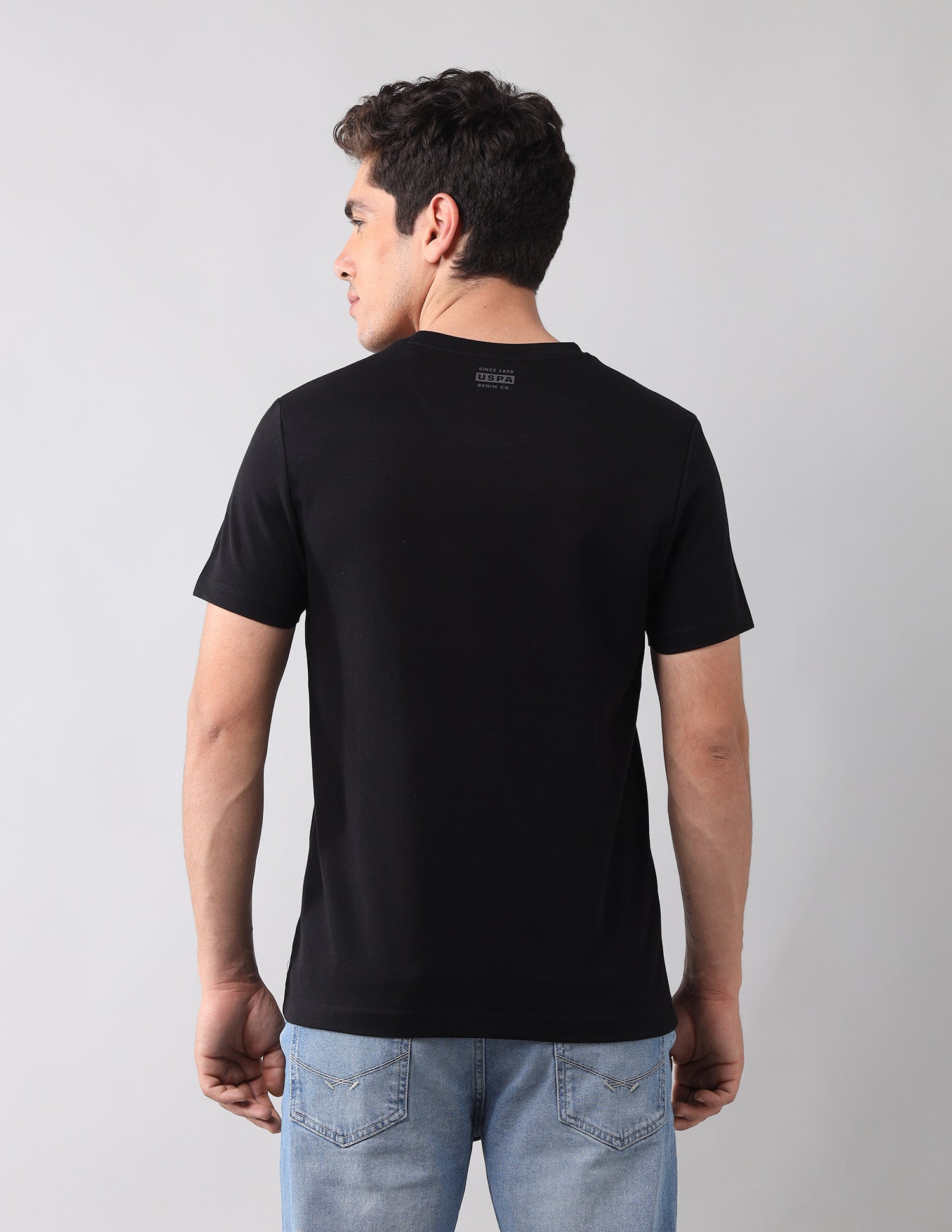 Brand Embossed Black Label T-Shirt Black - U.S. Polo Assn. India | Large