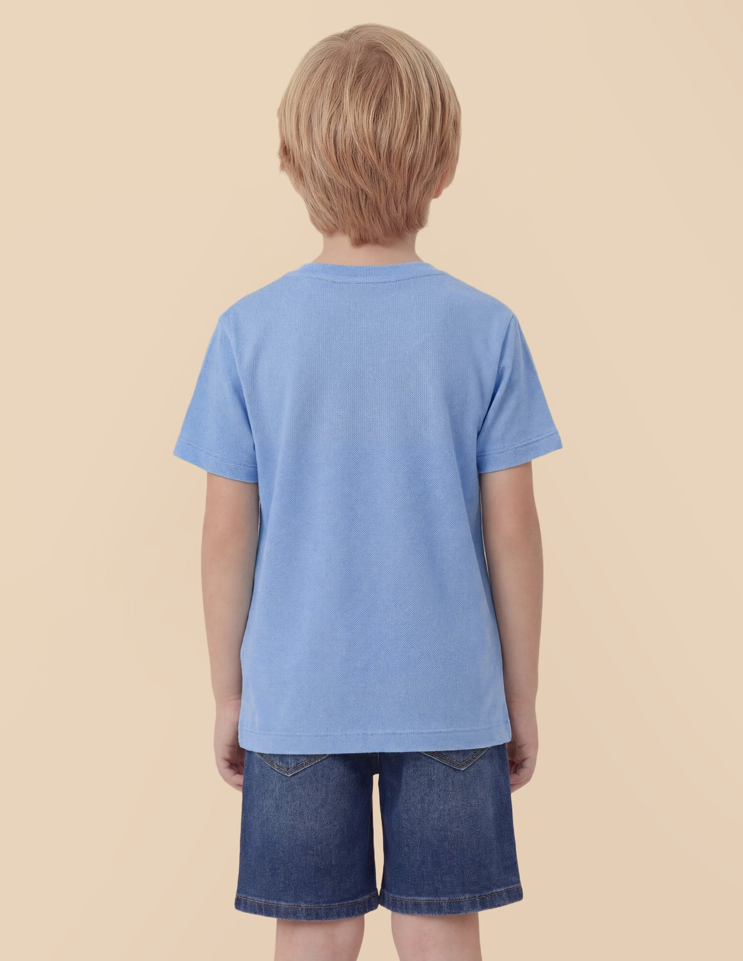 Boys Solid Regular Fit T-Shirt Blue - U.S. Polo Assn. India | Large