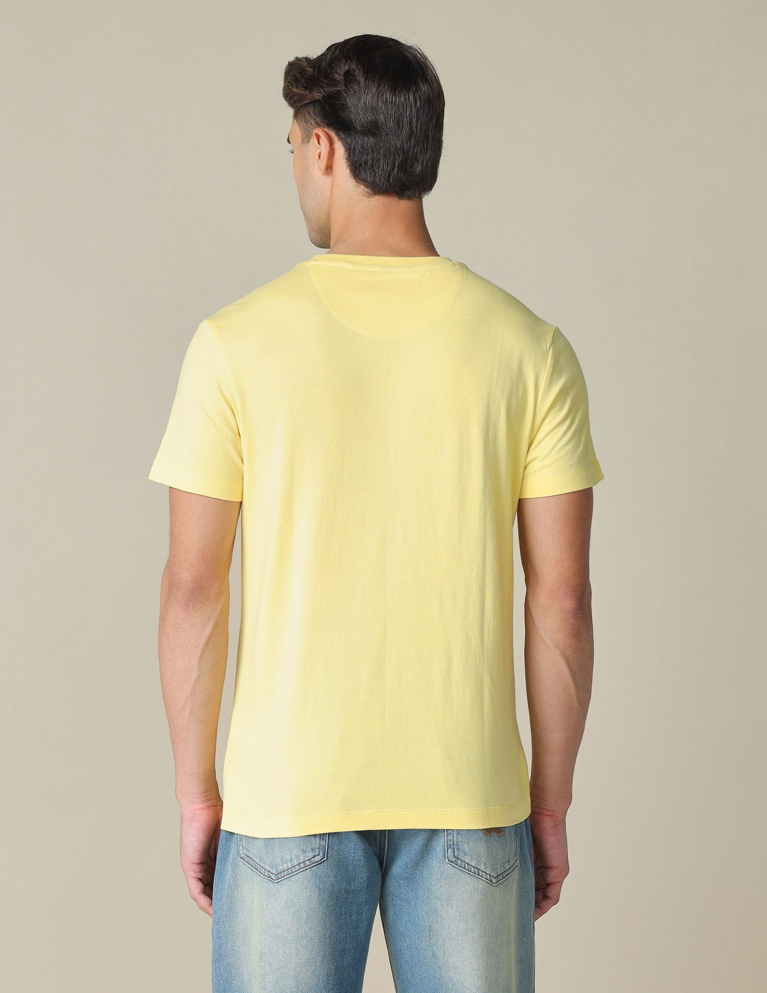Brand Printed Regular Fit T- Shirt Light Yellow - U.S. POLO ASSN. | Large
