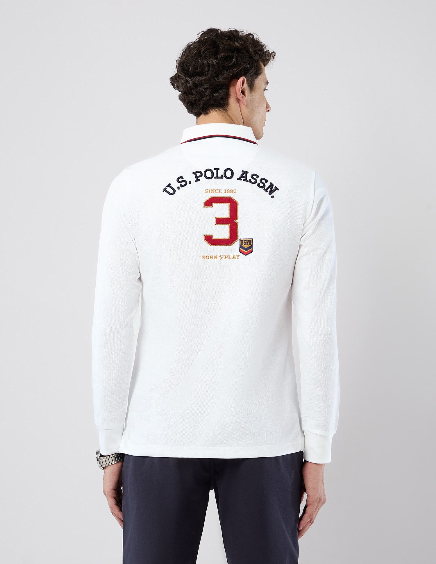 Brand Embroidered Regular Fit Polo Shirt White - U.S. POLO ASSN. | Large