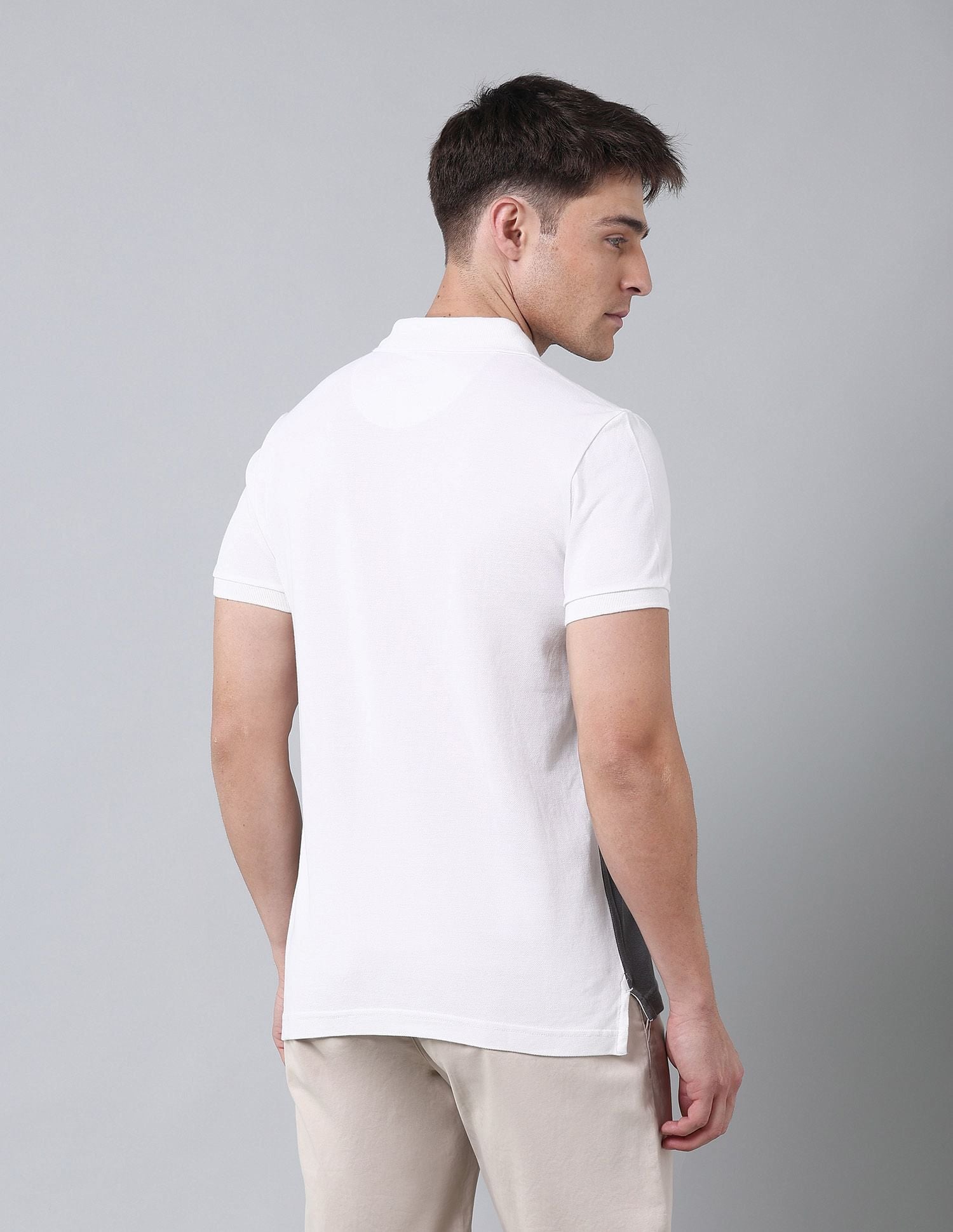 Cut & Sew Muscle Fit Polo Shirt Ivory - U.S. POLO ASSN. | Large