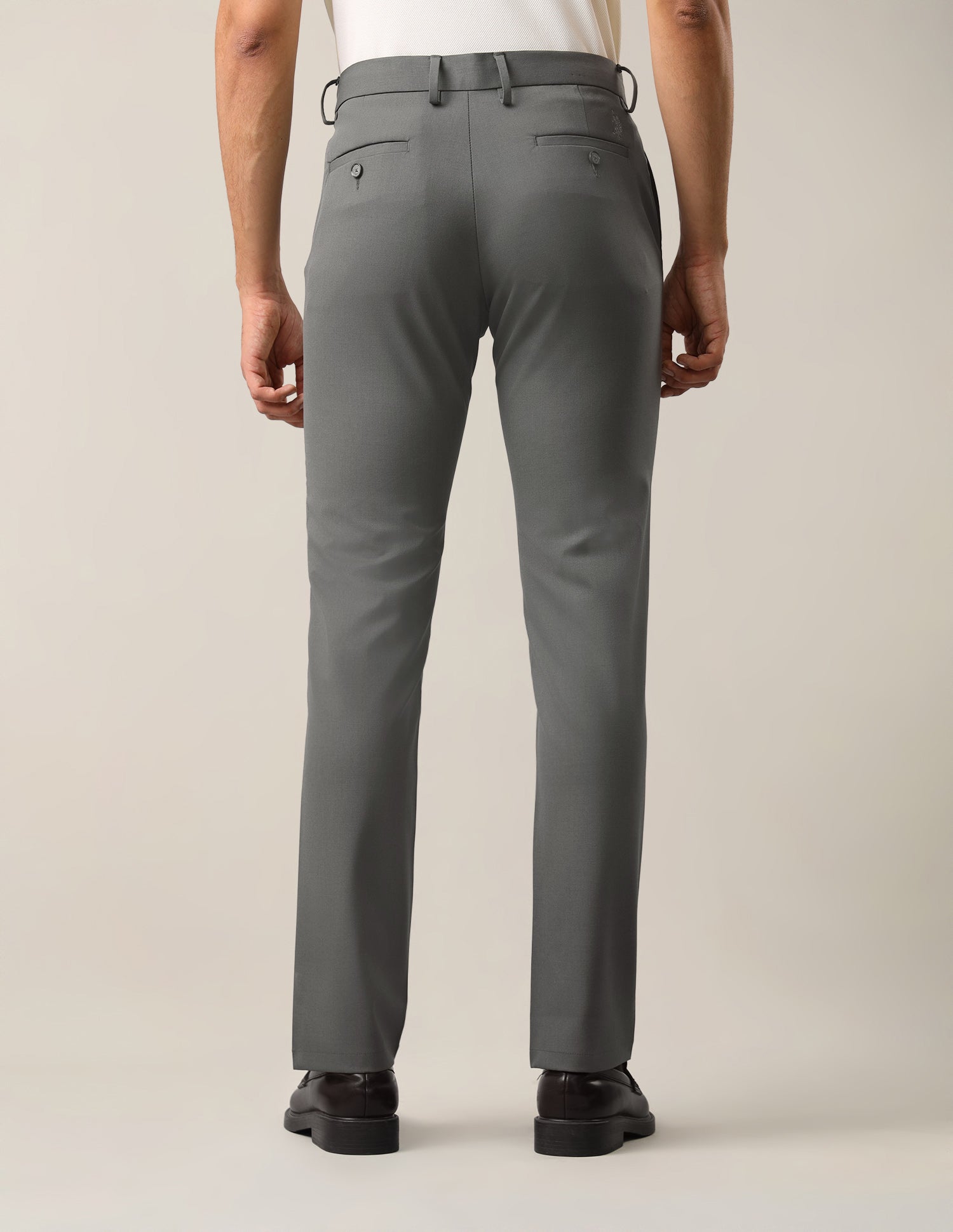 Slim Fit Satin Trousers Sage - U.S. Polo Assn. India | Large