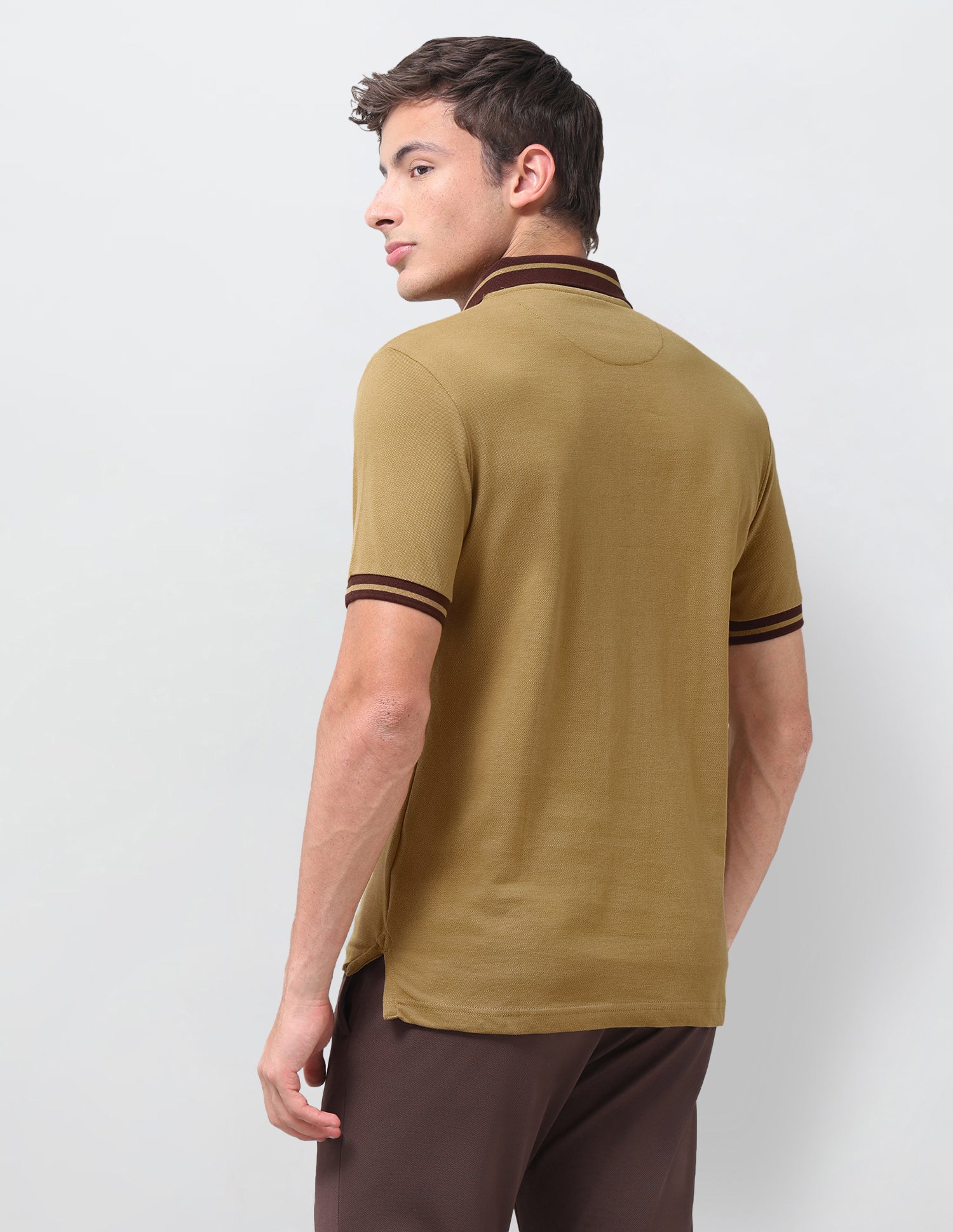 Solid Regular Fit Polo Shirt Mustard - U.S. Polo Assn. India | Large
