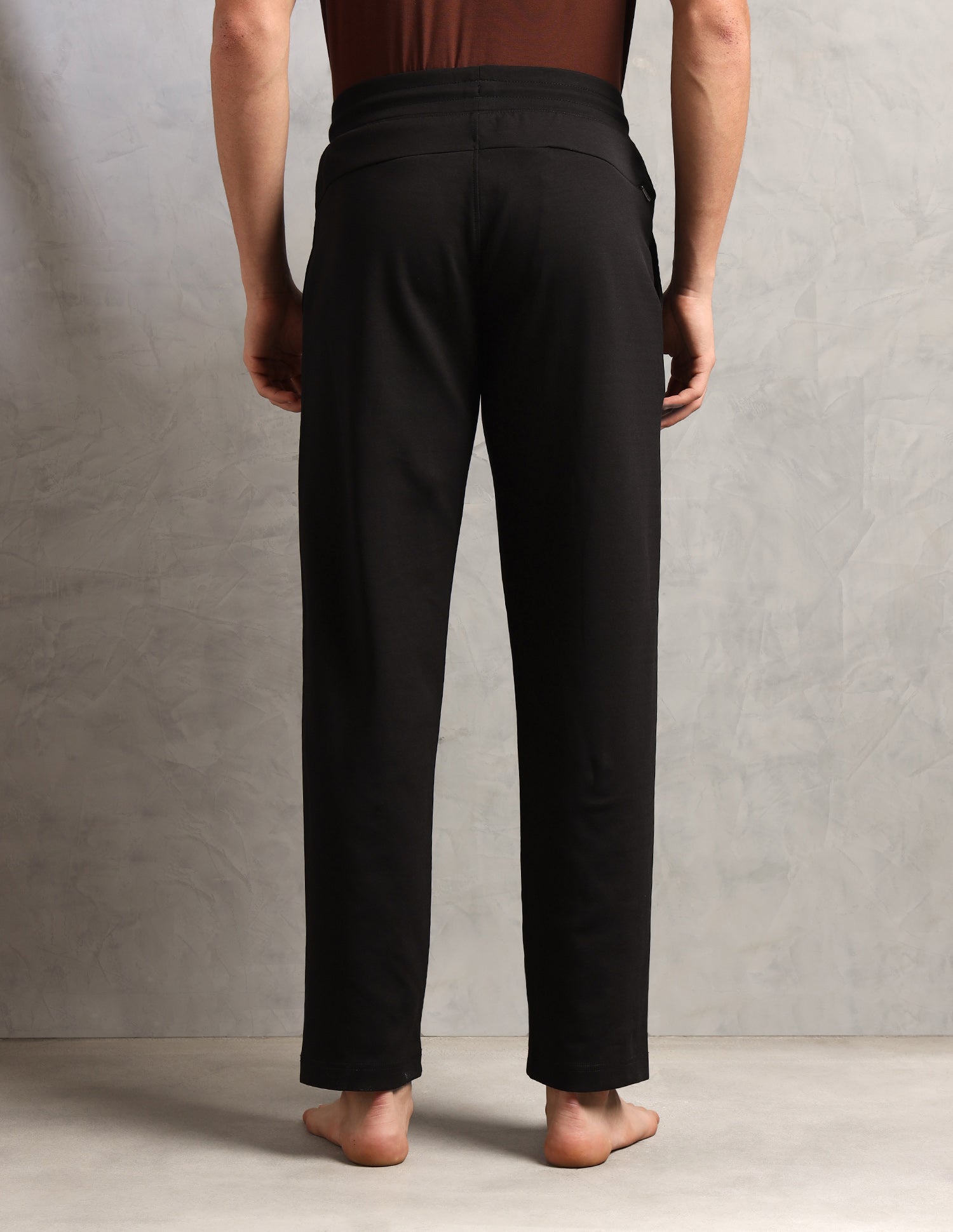 Cotton Stretch Mid Rise PR002-PL Lounge Pants - Pack Of 1 Black - U.S. Polo Assn. India | Large