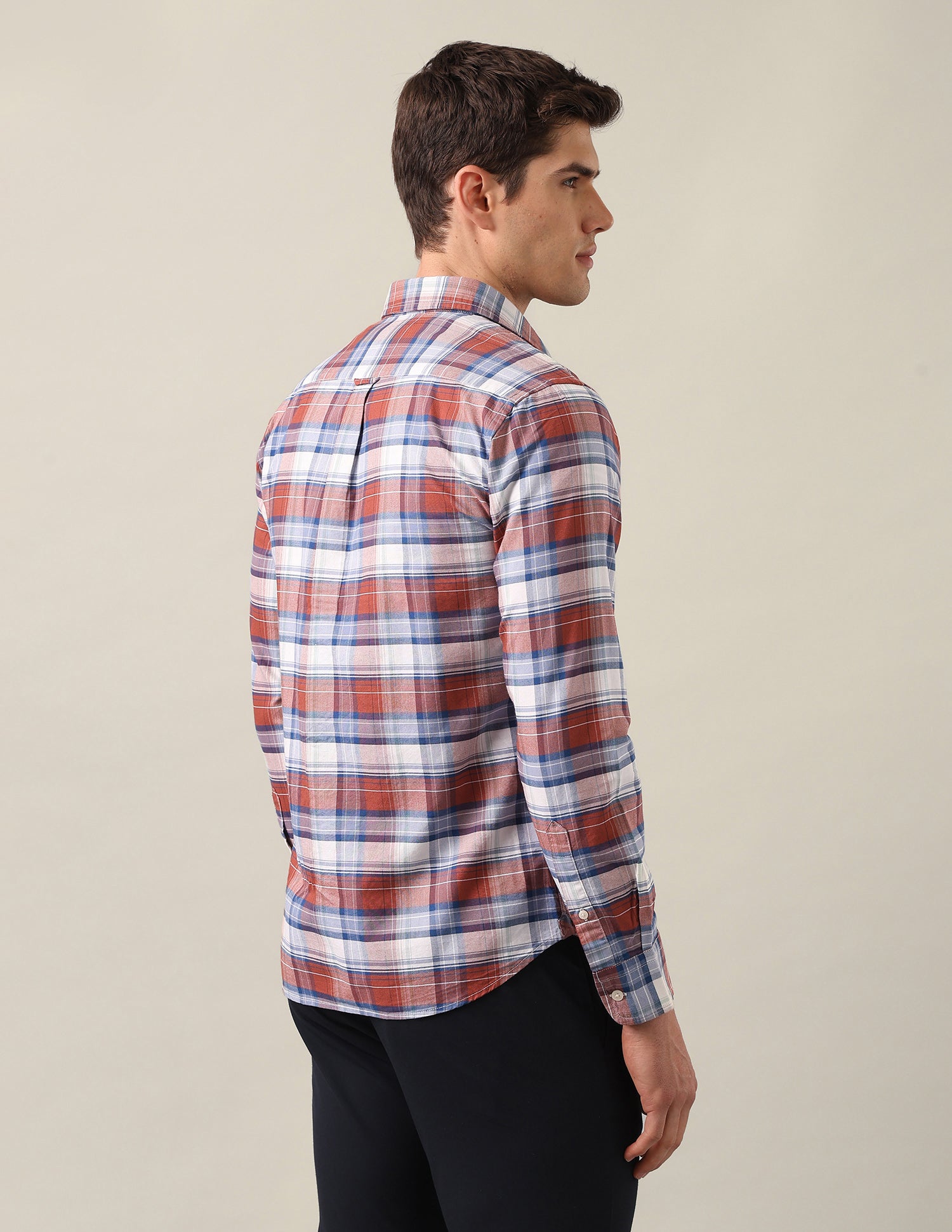 Tartan Checked Oxford Shirt Rust - U.S. Polo Assn. India | Large