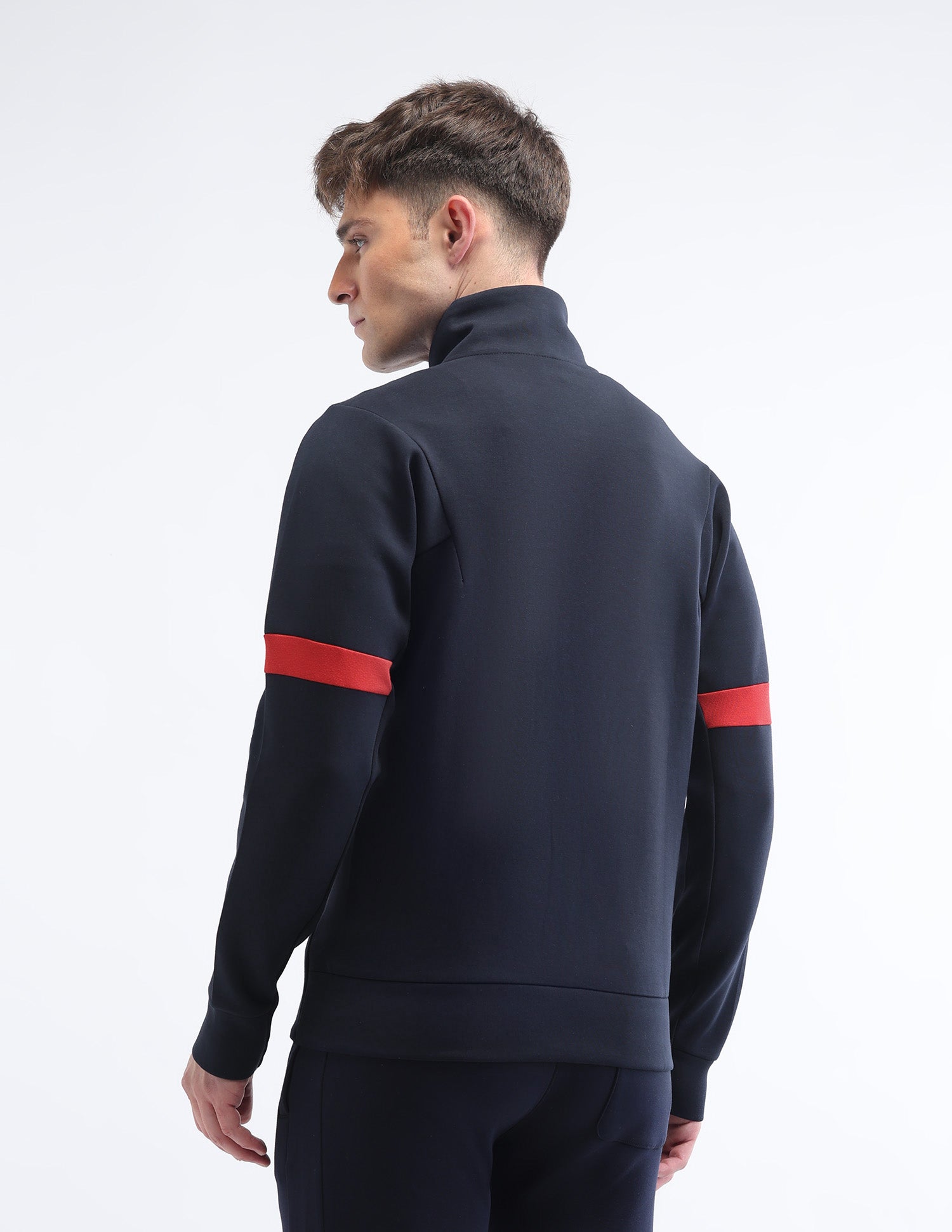 Solid Regular Fit Luxe Zipper Sweatshirt Navy - U.S. POLO ASSN. | Large