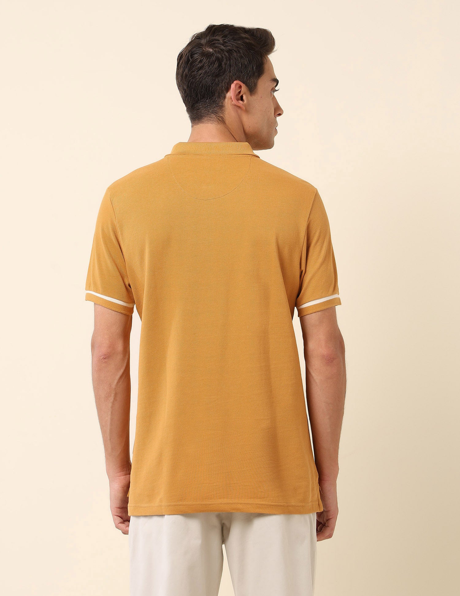 Solid Slim Fit Polo Shirt Mustard - U.S. POLO ASSN. | Large