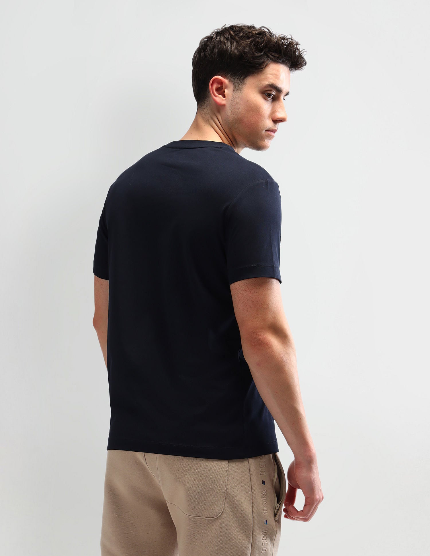 Slim Fit Printed T-Shirt Navy - U.S. Polo Assn. India | Large