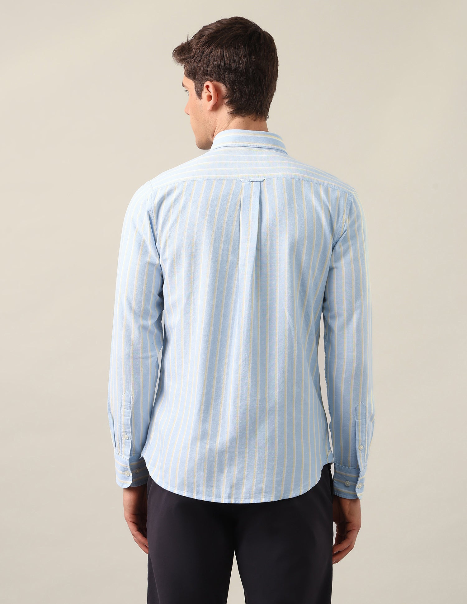 Vertical Striped Oxford Shirt Light Blue - U.S. Polo Assn. India | Large