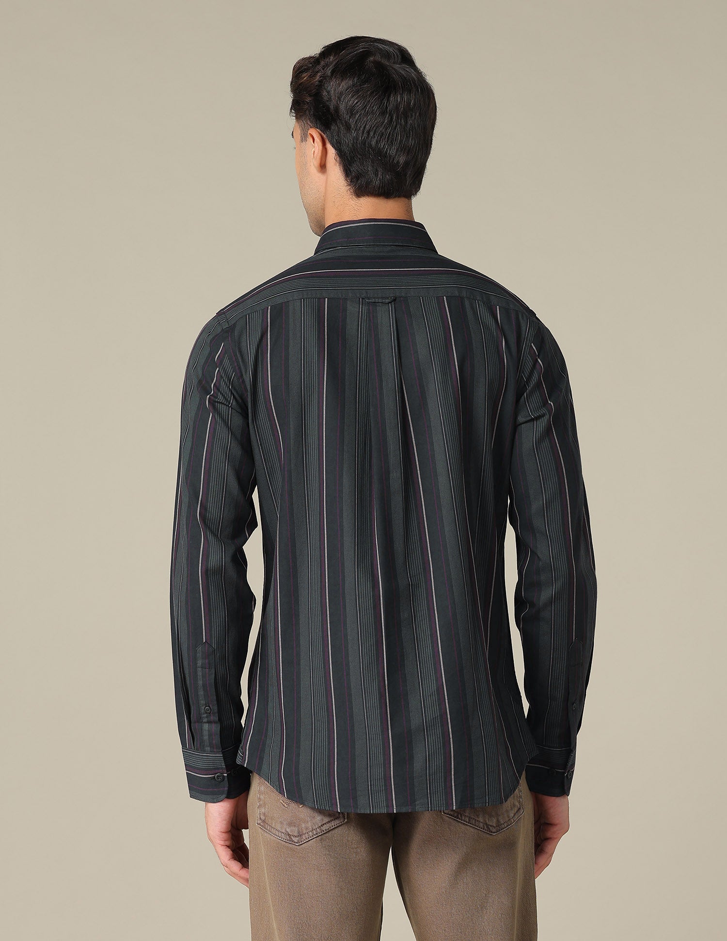 Tailored Fit Vertical Striped Shirt Black - U.S. POLO ASSN. | Large