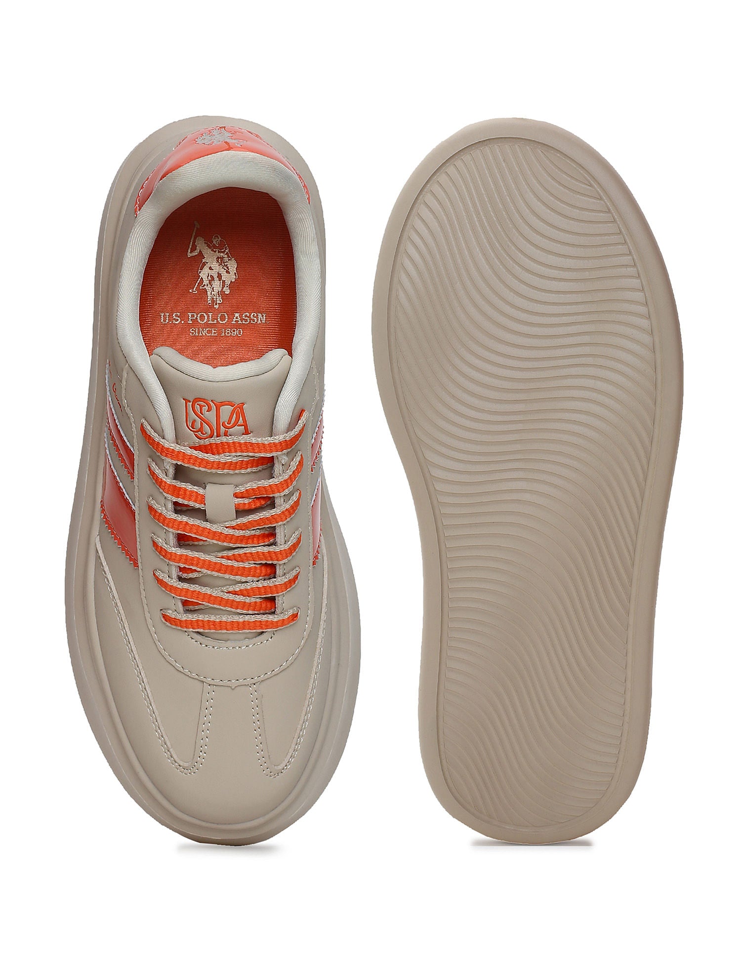 Round Toe Colour Block  Hazel Sneakers Nude - U.S. POLO ASSN. | Large