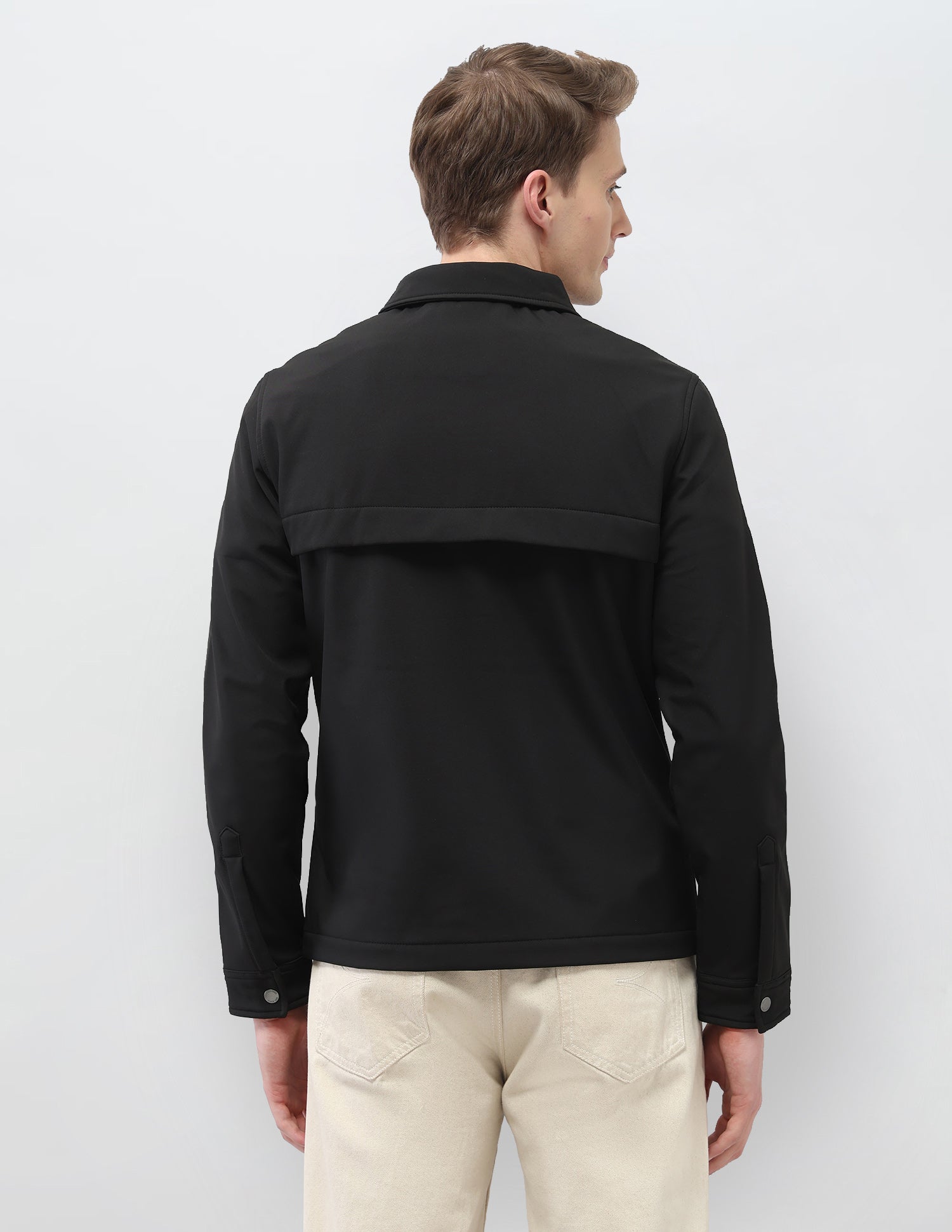 Solid Regular Fit Jacket Black - U.S. Polo Assn. India | Large