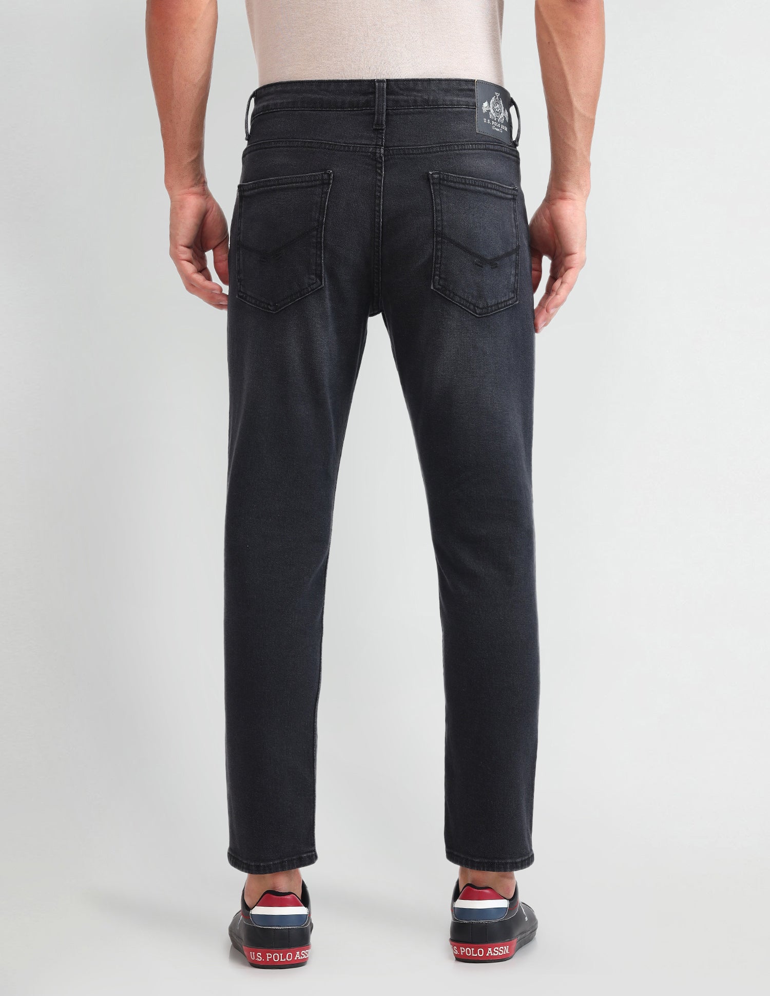 Henry Tapered Fit Cropped Grey Jeans Black - U.S. Polo Assn. India | Large