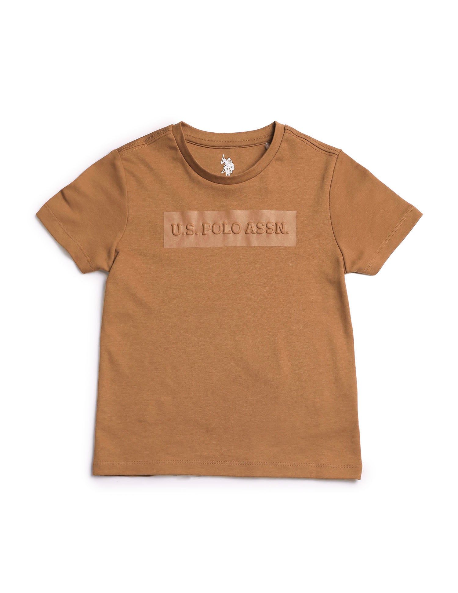 Boys Regular Fit Brand Printed T-Shirt Beige - U.S. POLO ASSN. | Large