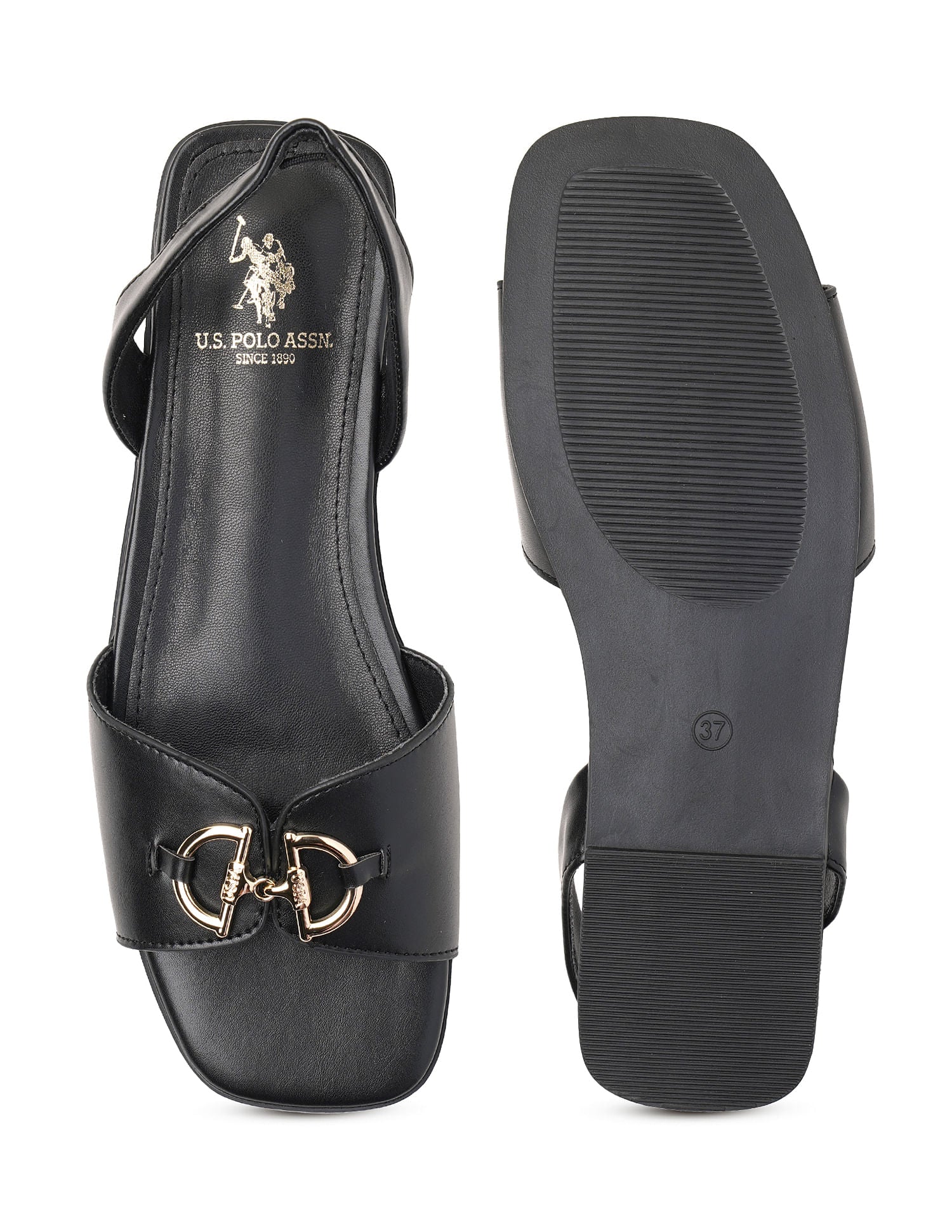 Vamp Strap Chiara Sandals Black - U.S. POLO ASSN. | Large
