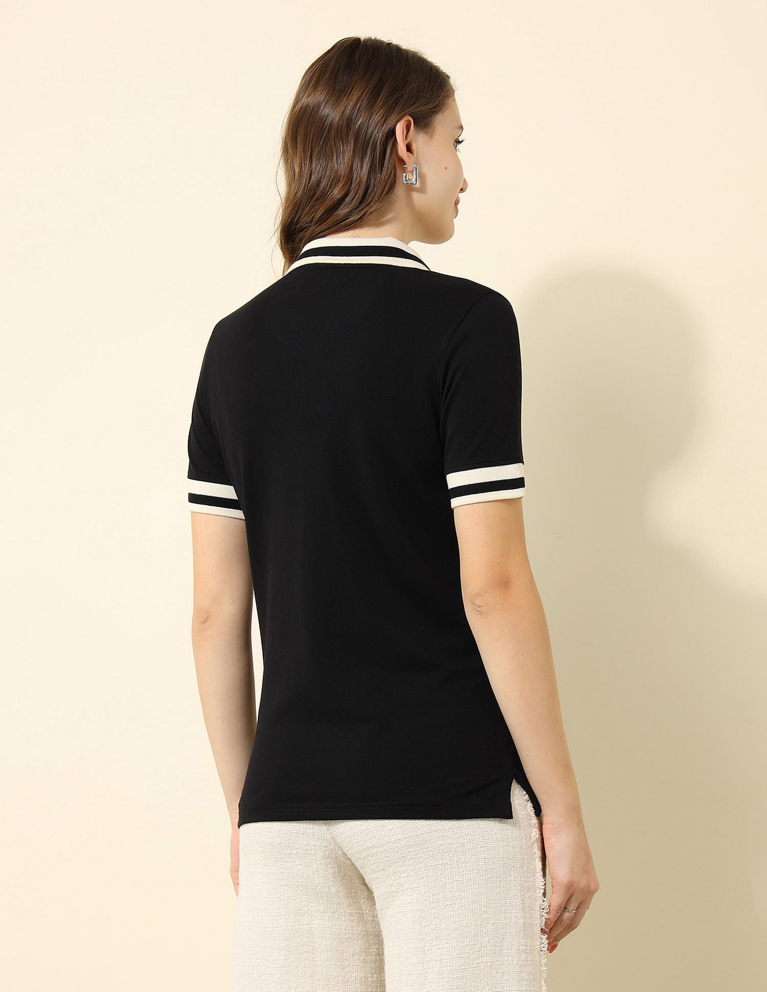 Tipped Collar Regular Fit Polo Shirt Black - U.S. POLO ASSN. | Large