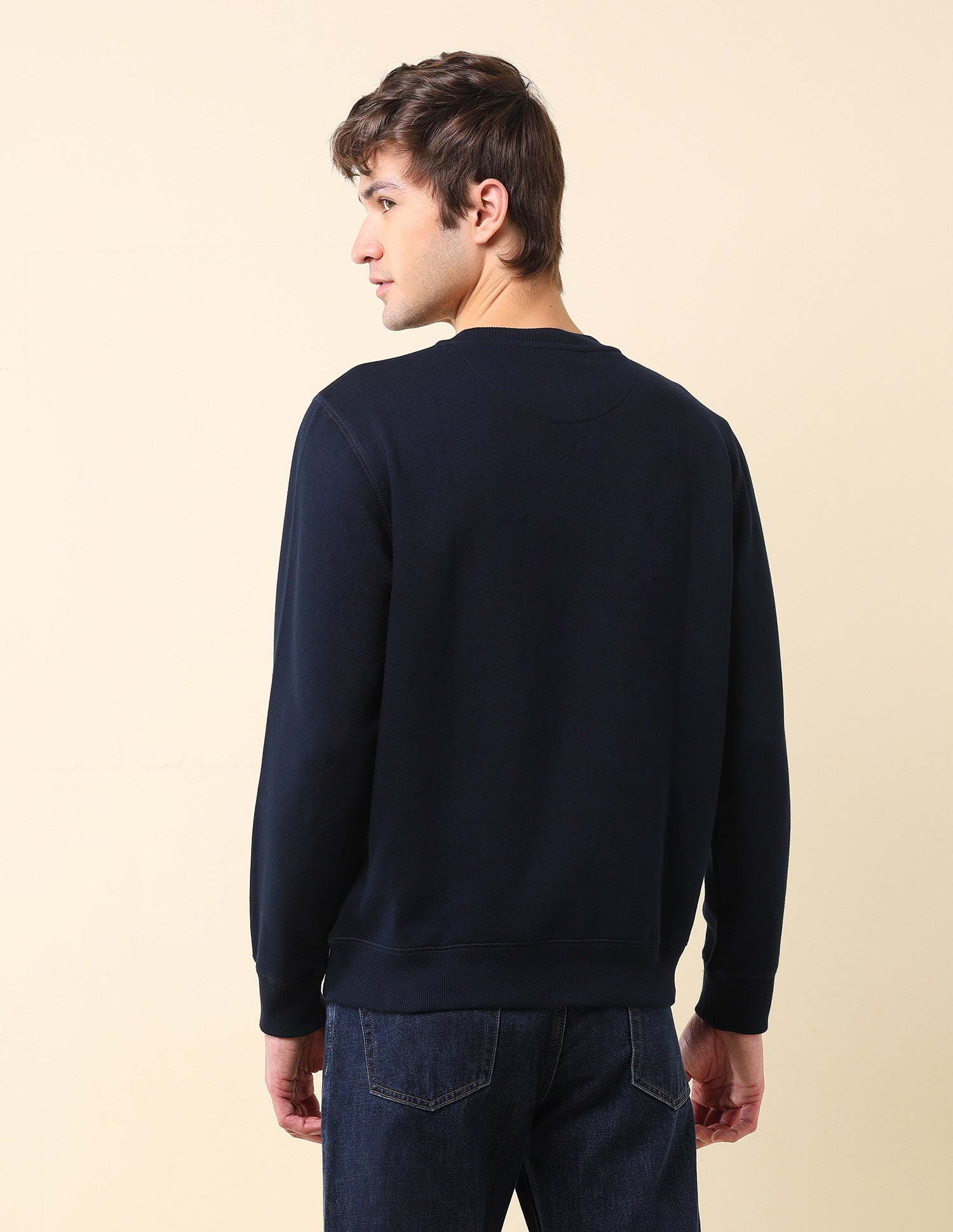 Brand Printed Classic Sweatshirt Navy - U.S. POLO ASSN. | Large