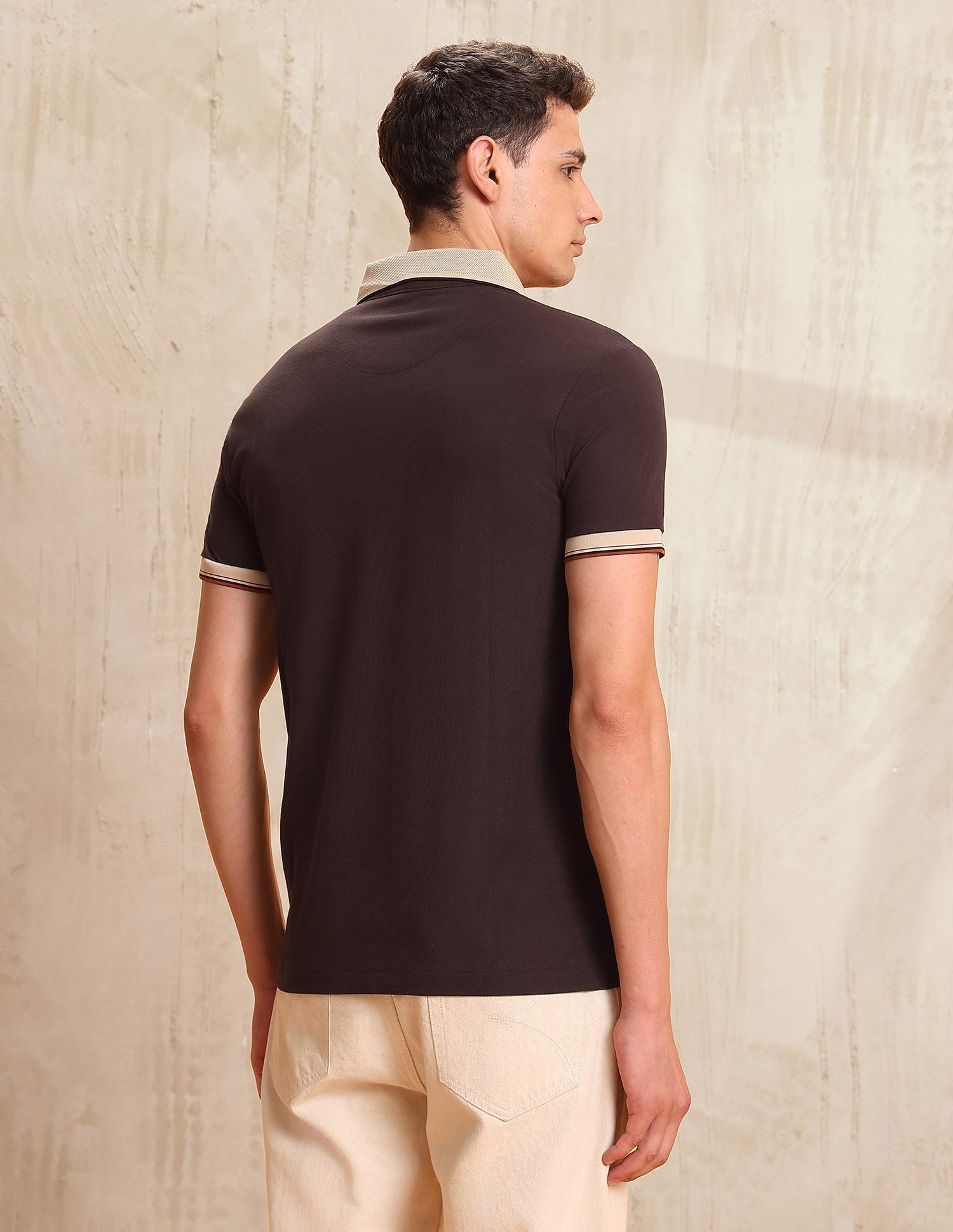 Solid Regular Fit Polo Shirt Dark Brown - U.S. POLO ASSN. | Large