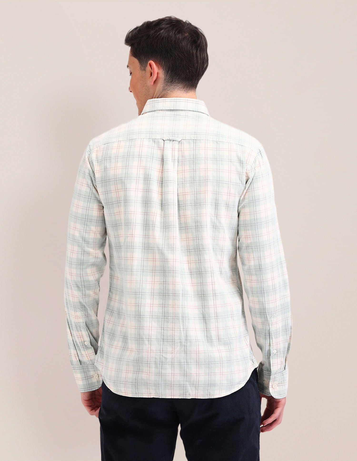 Tailored Fit Button Down Shirt Light Green - U.S. Polo Assn. India | Large