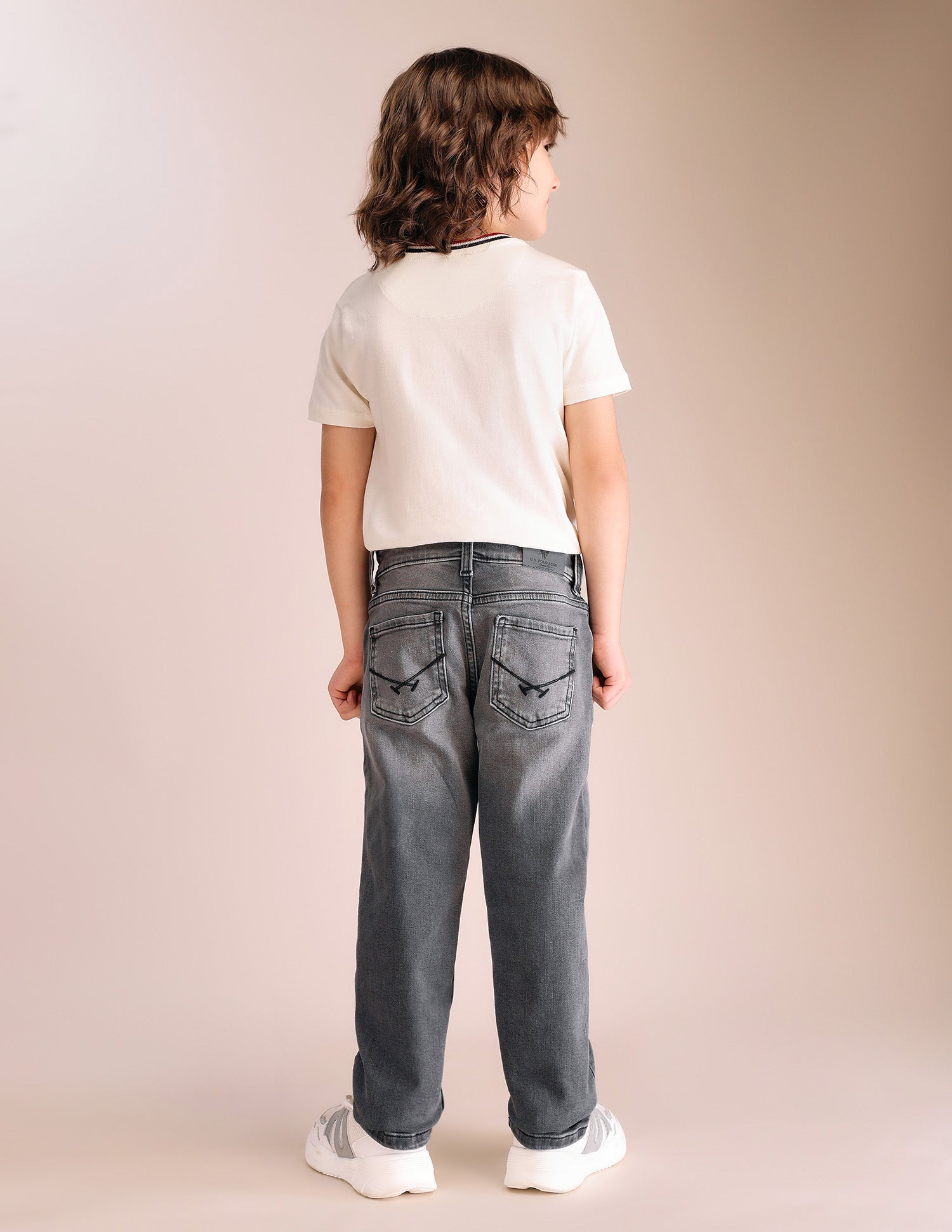 Boys Mid Rise Relaxed Fit Jeans Grey - U.S. POLO ASSN. | Large