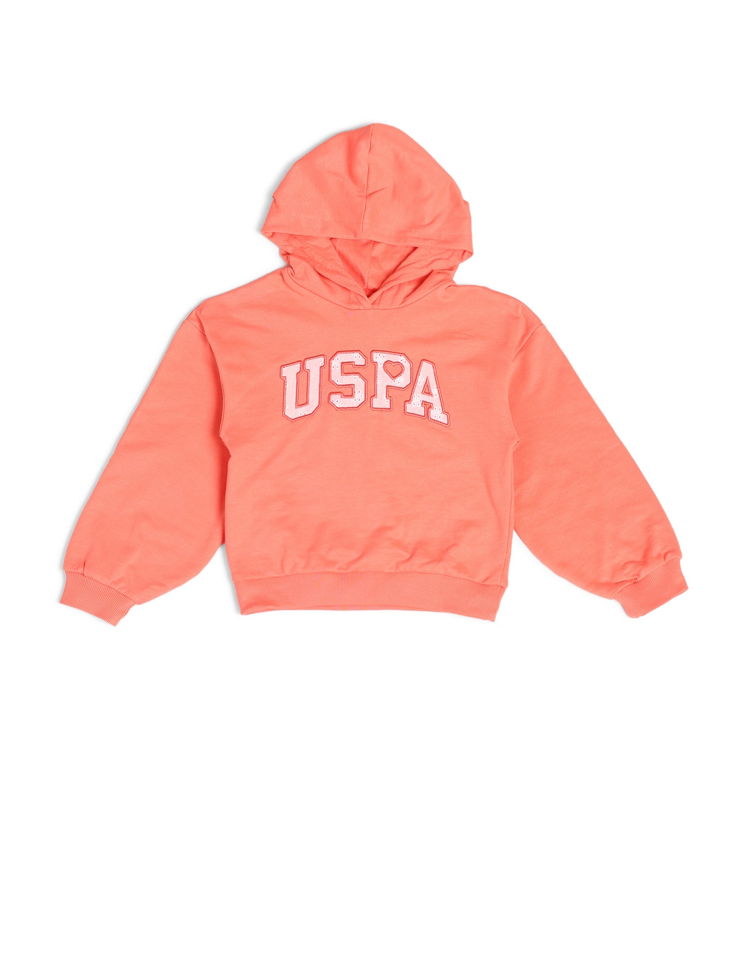 Girls Brand Printed Regular Fit Sweatshirt Light Orange - U.S. POLO ASSN. | Large
