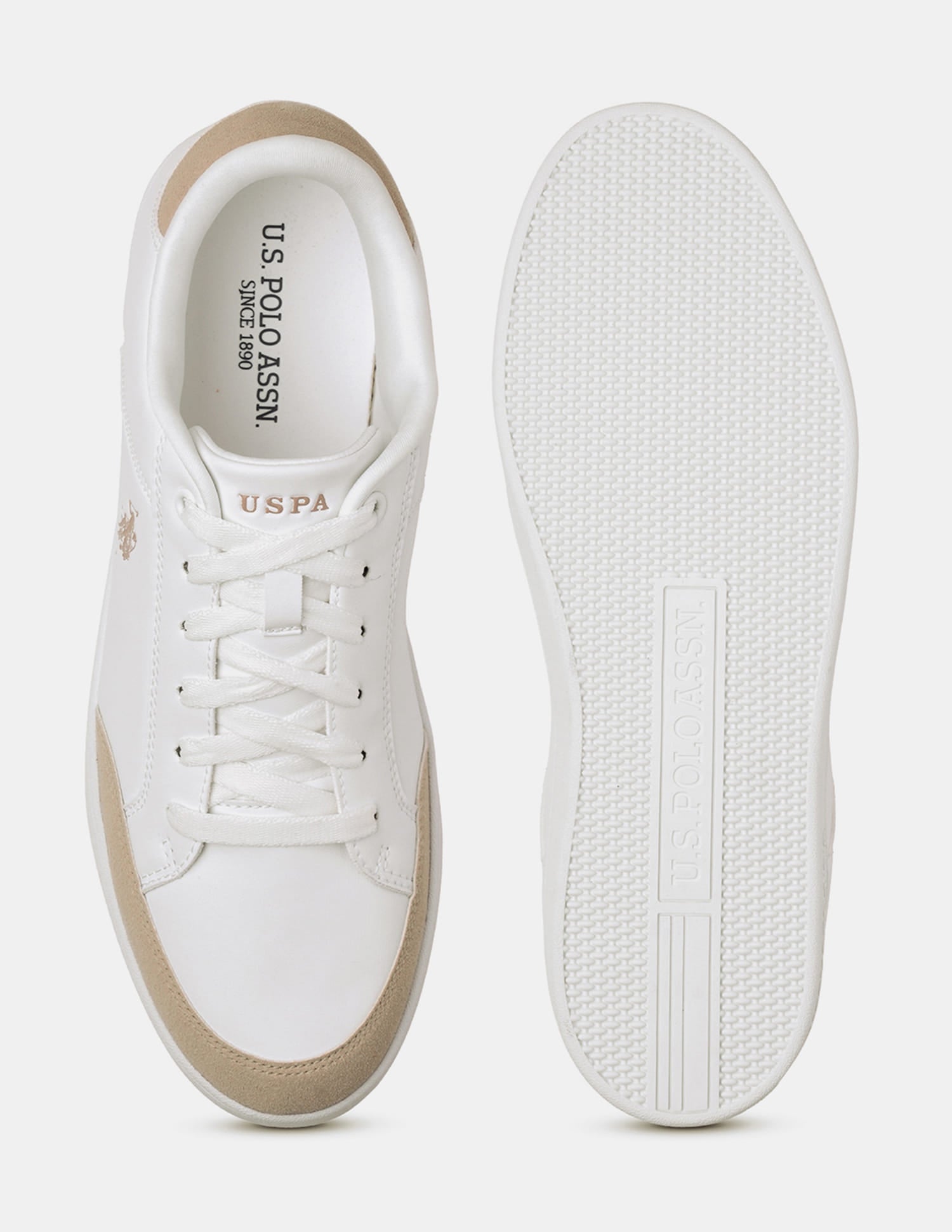 Men Vancer 2.0 Colourblocked Sneakers Off White - U.S. Polo Assn. India | Large