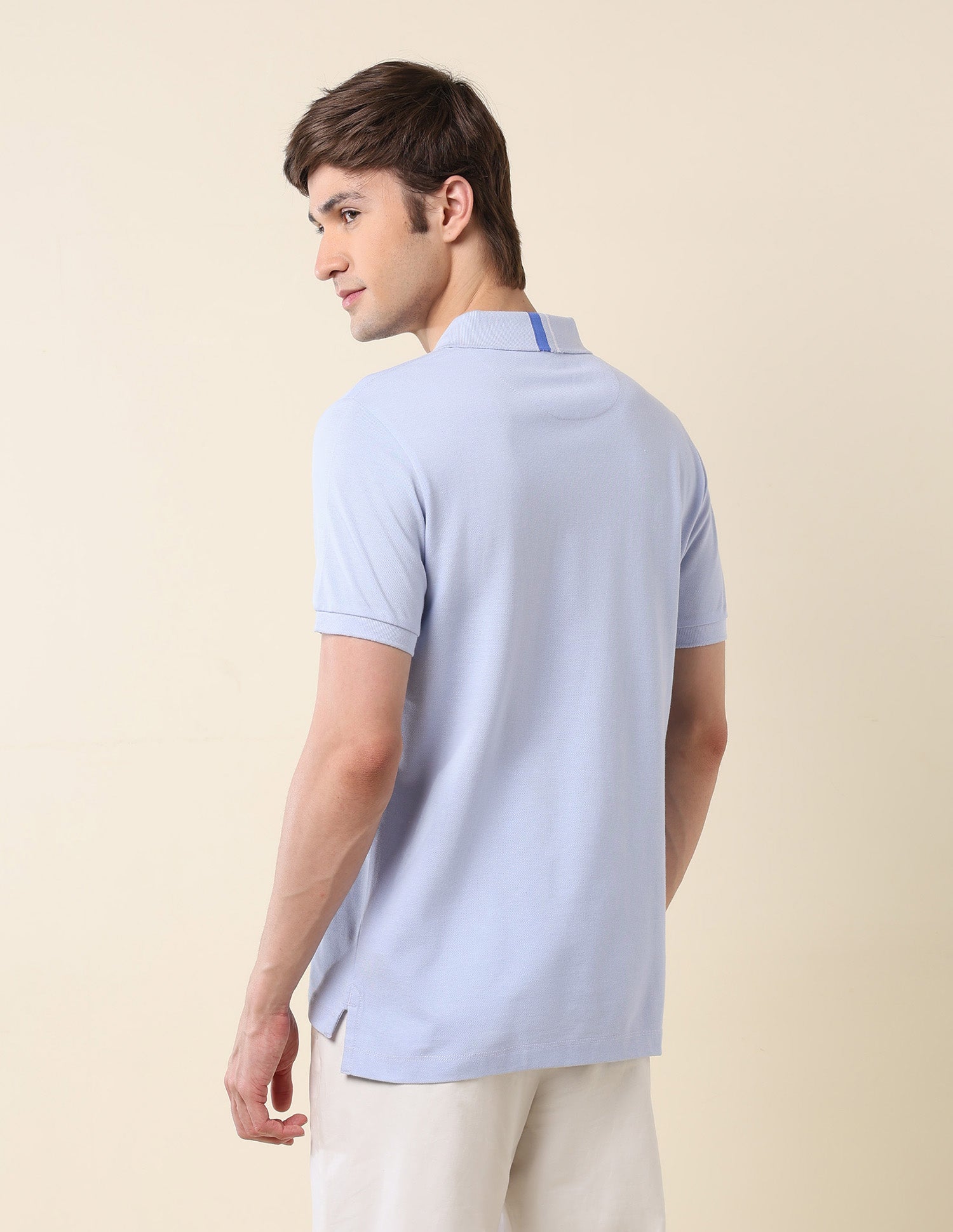 Pure Cotton Summer Splash Polo Shirt Light Blue - U.S. Polo Assn. India | Large