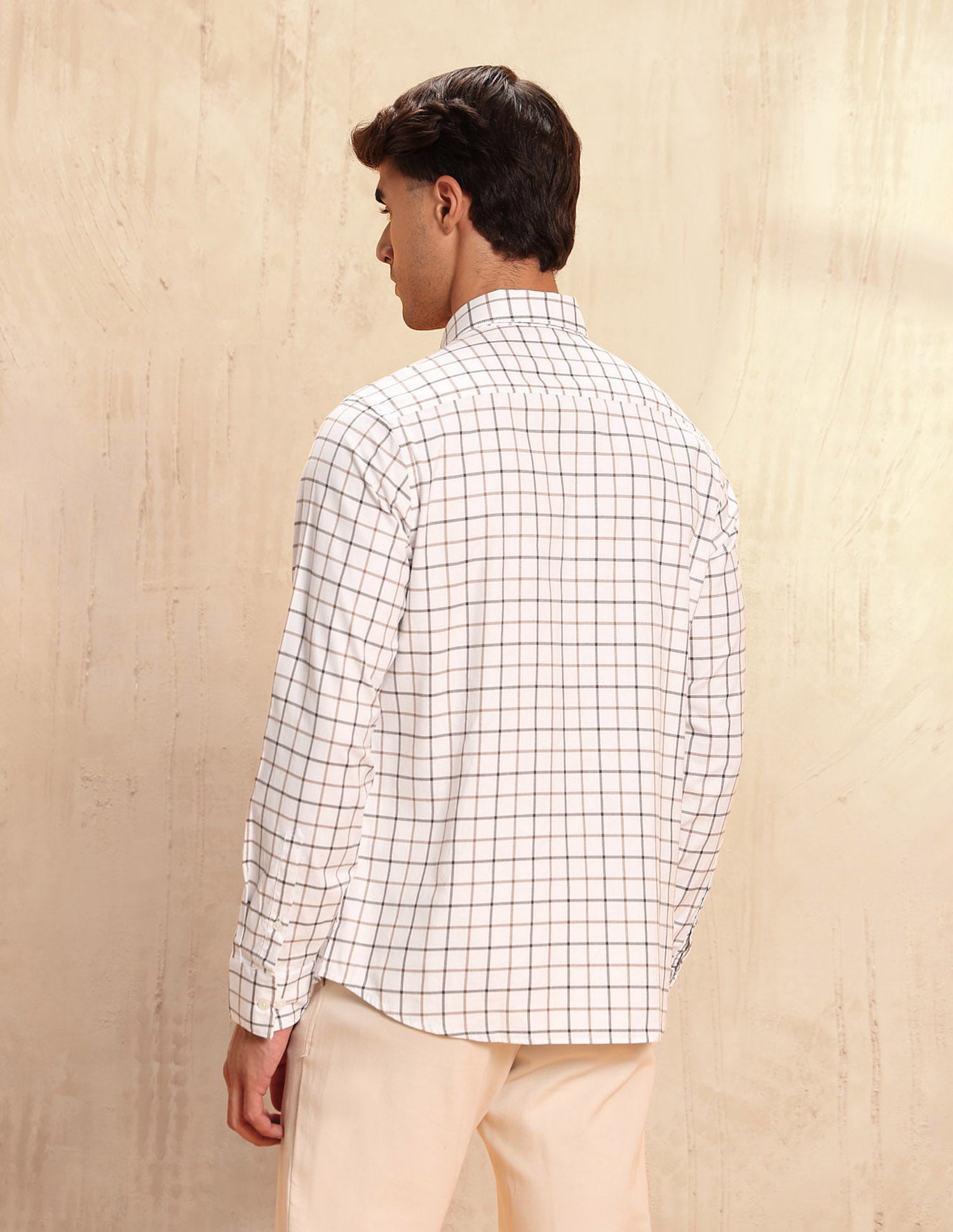 Tailored Fit Graph Checked Shirt Brown - U.S. POLO ASSN. | Large