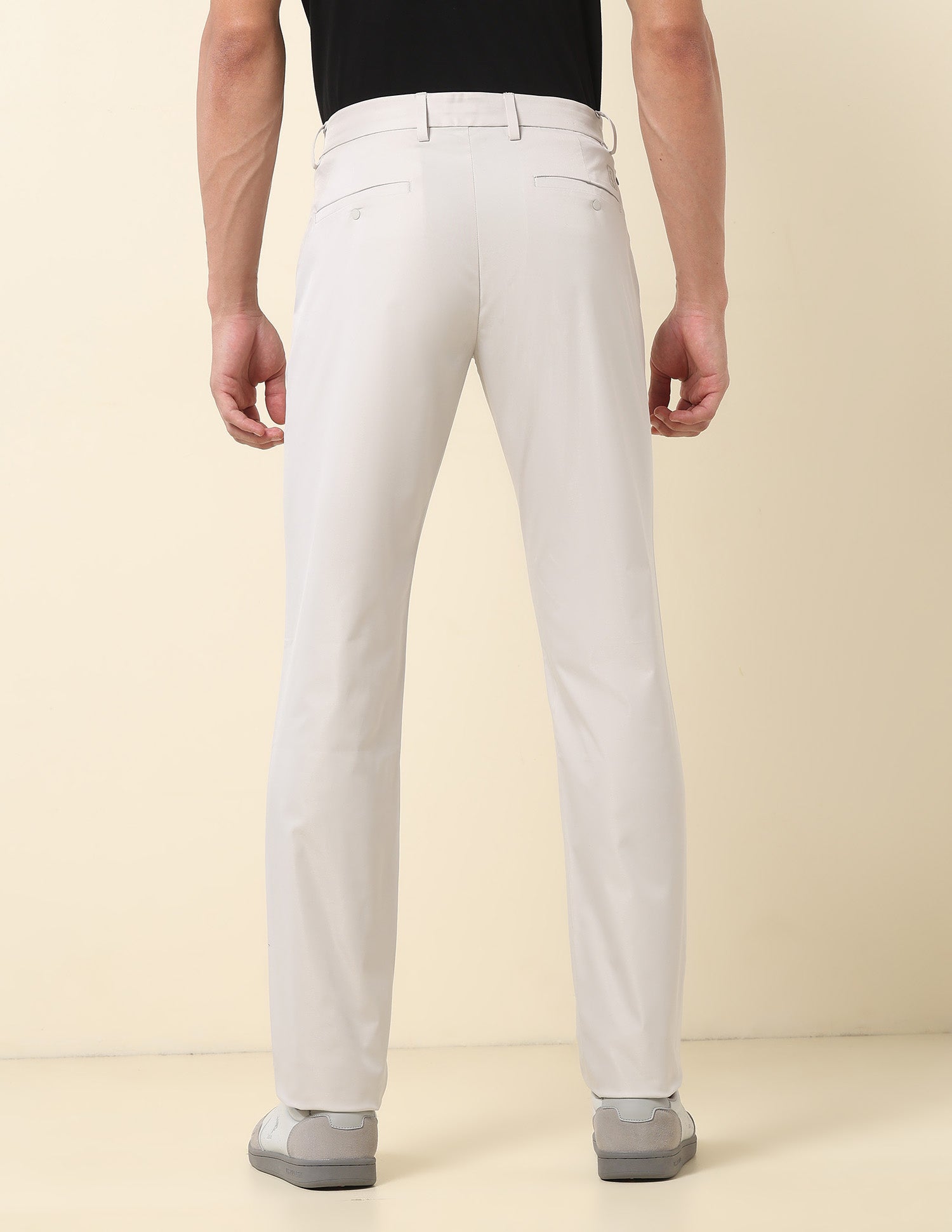 Austin Slim Fit Twill Trousers Light Grey - U.S. Polo Assn. India | Large