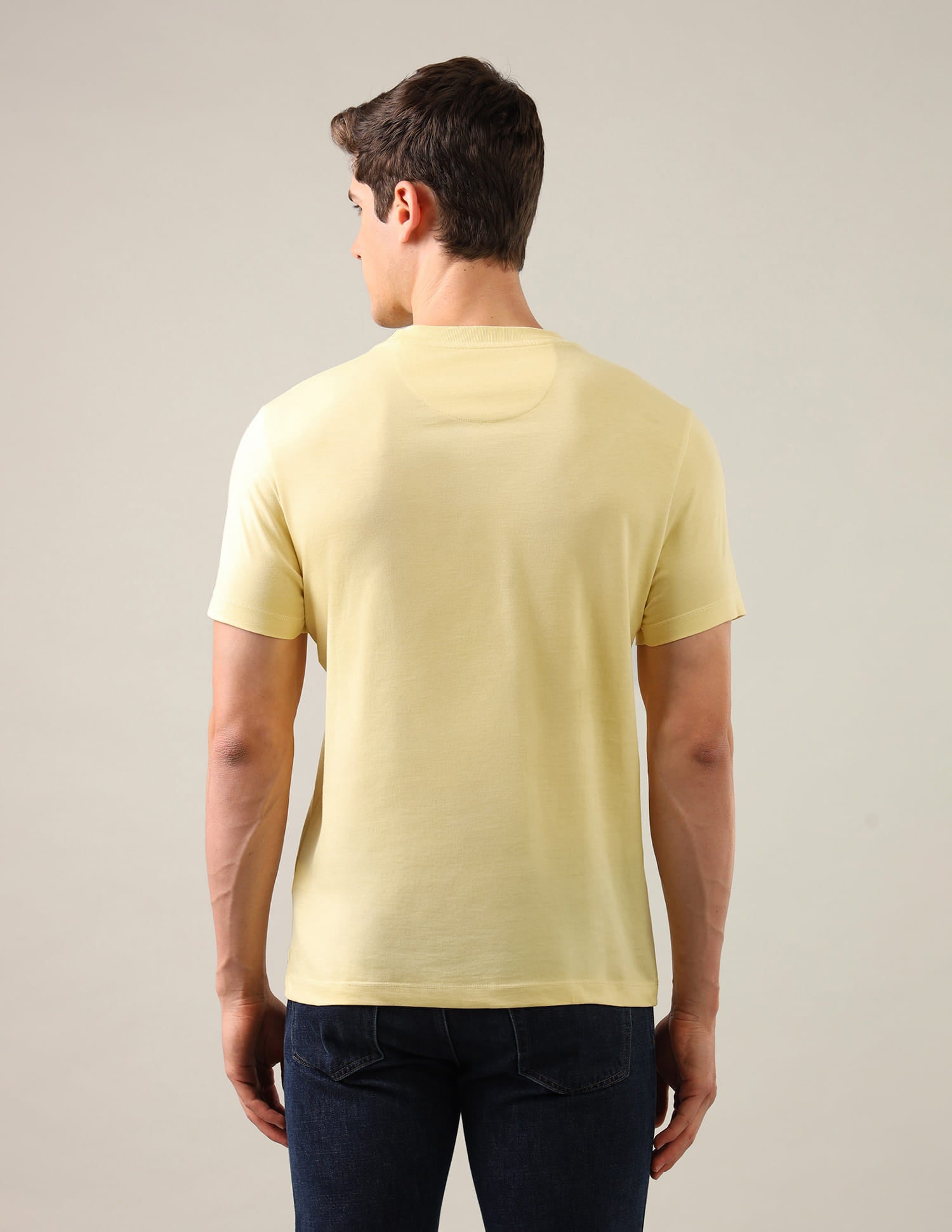 Graphic Brand Printed Regular Fit T-Shirt Yellow - U.S. Polo Assn. India | Large