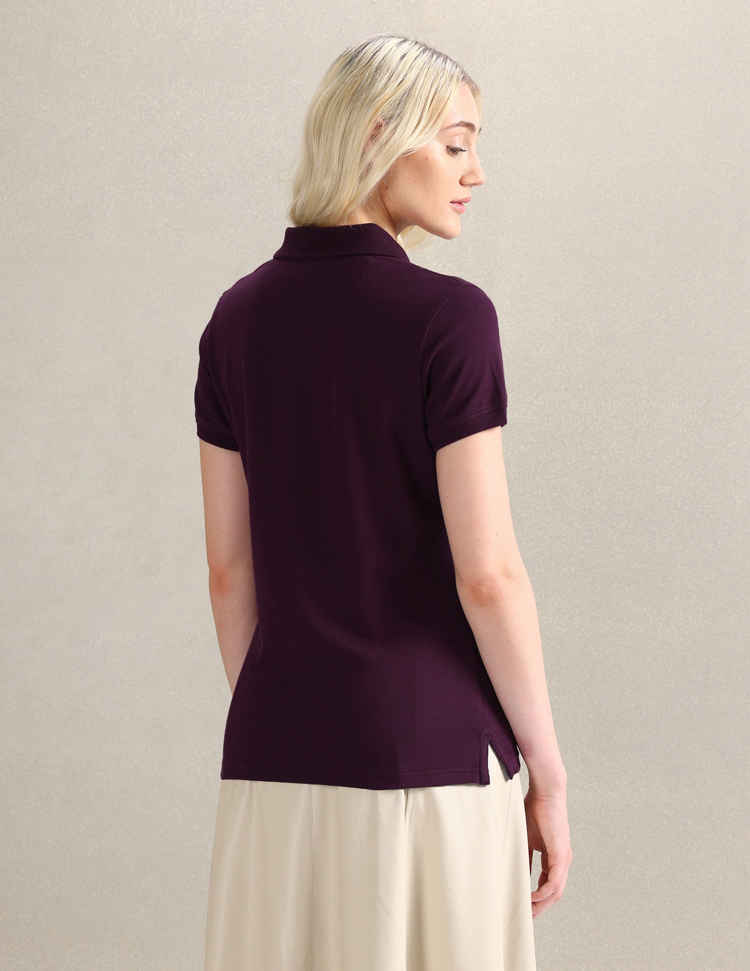 Embroidered Logo Regular Polo Shirt Plum - U.S. Polo Assn. India | Large