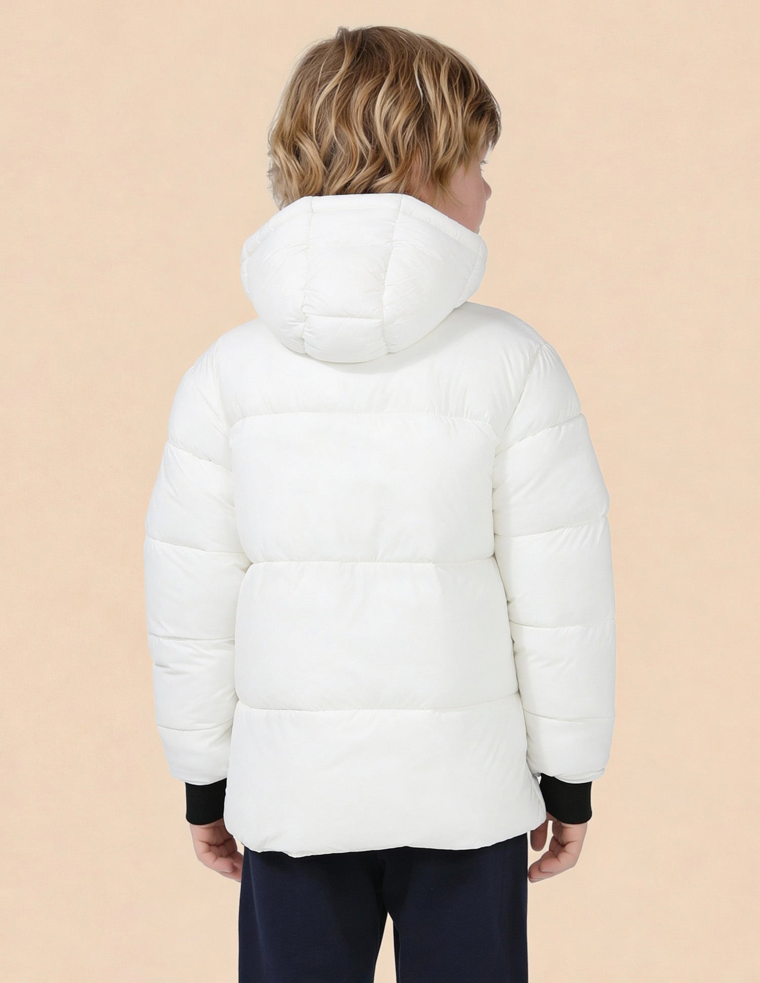 Boys Solid Regular Fit Puffer Jacket White - U.S. Polo Assn. India | Large