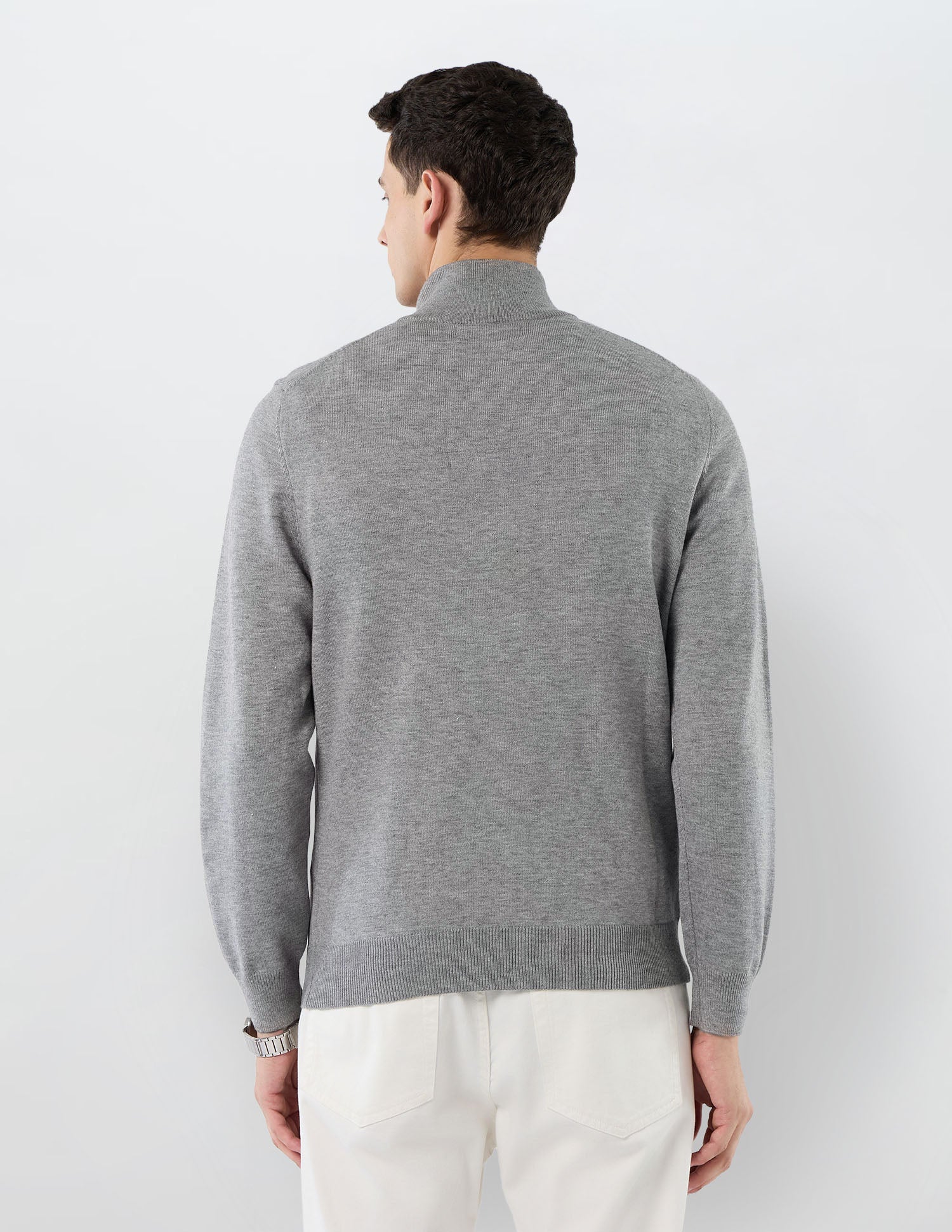 Heathered Regular Fit Sweater Grey - U.S. POLO ASSN. | Large
