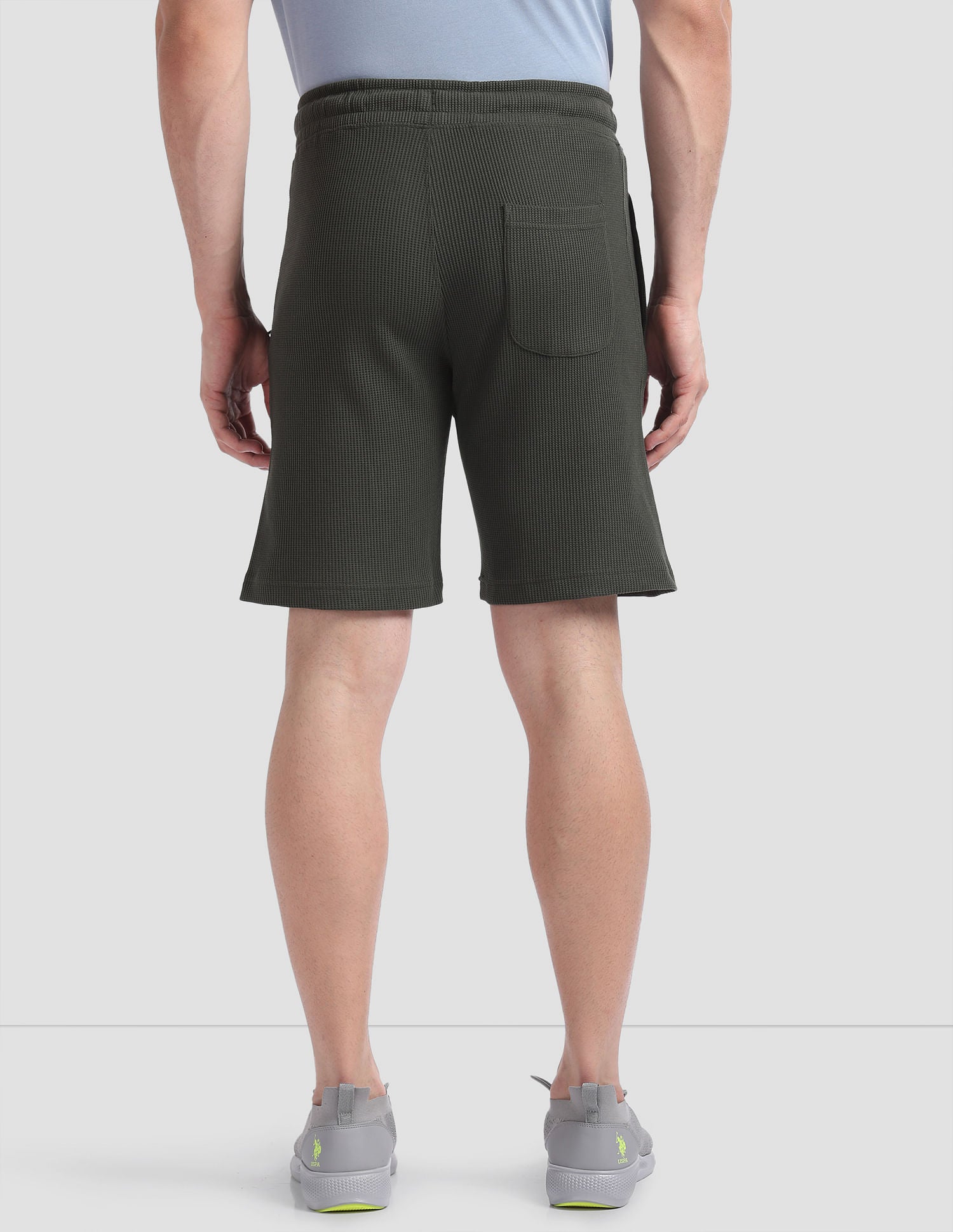 Waffle Knit Textured LS005 Lounge Shorts - Pack Of 1 Olive - U.S. POLO ASSN. | Large