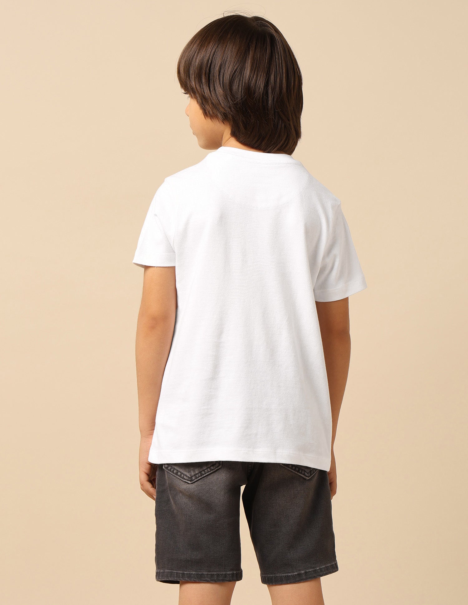 Boys Solid Regular Fit T-Shirt White - U.S. POLO ASSN. | Large