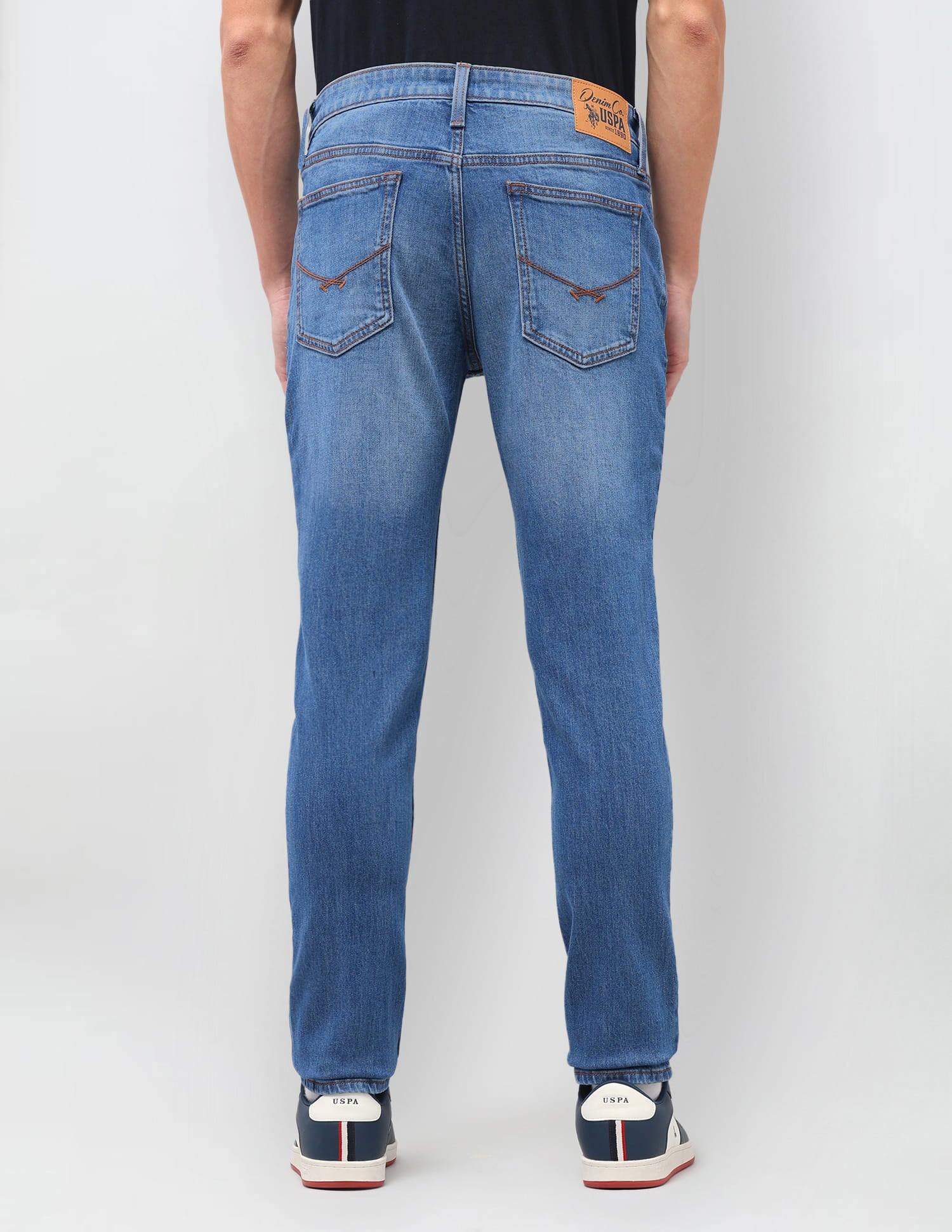Solid Slim Fit Jeans Blue - U.S. Polo Assn. India | Large