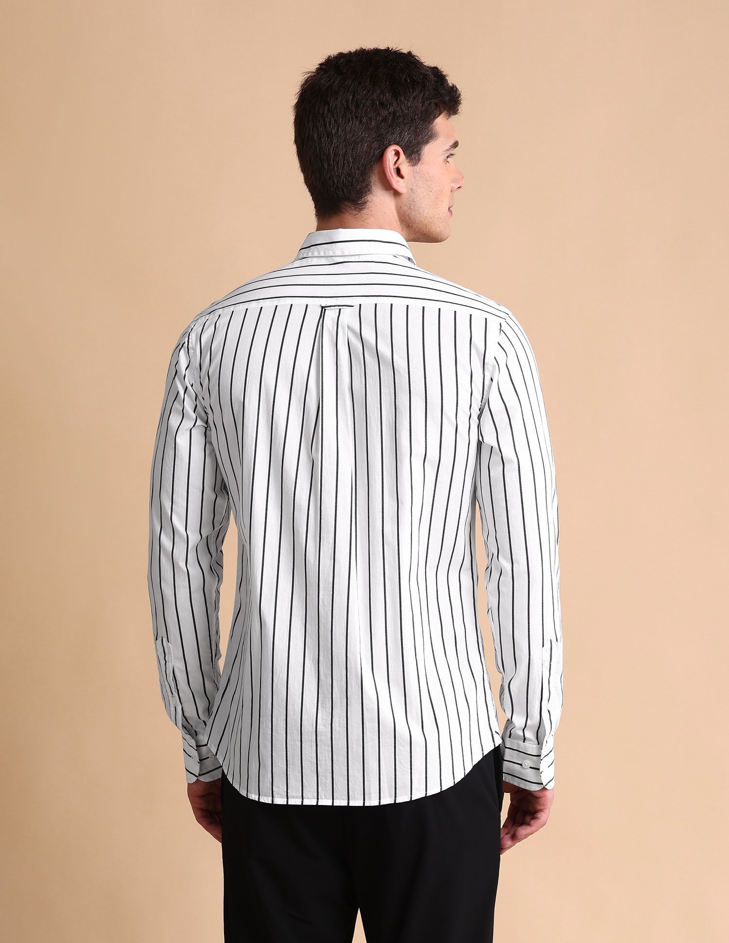 Vertical Striped Tailored Fit Shirt White - U.S. POLO ASSN. | Large