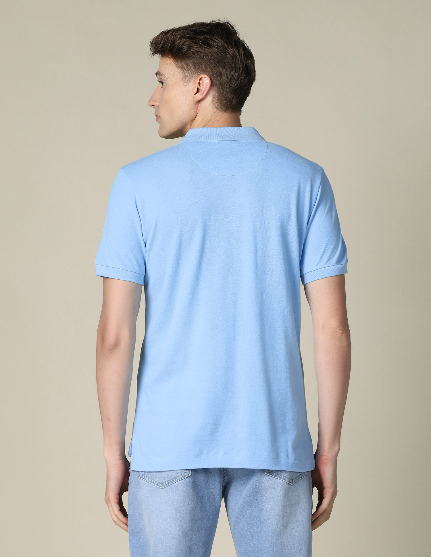 Solid Regular Fit Polo Shirt Medium Blue - U.S. POLO ASSN. | Large