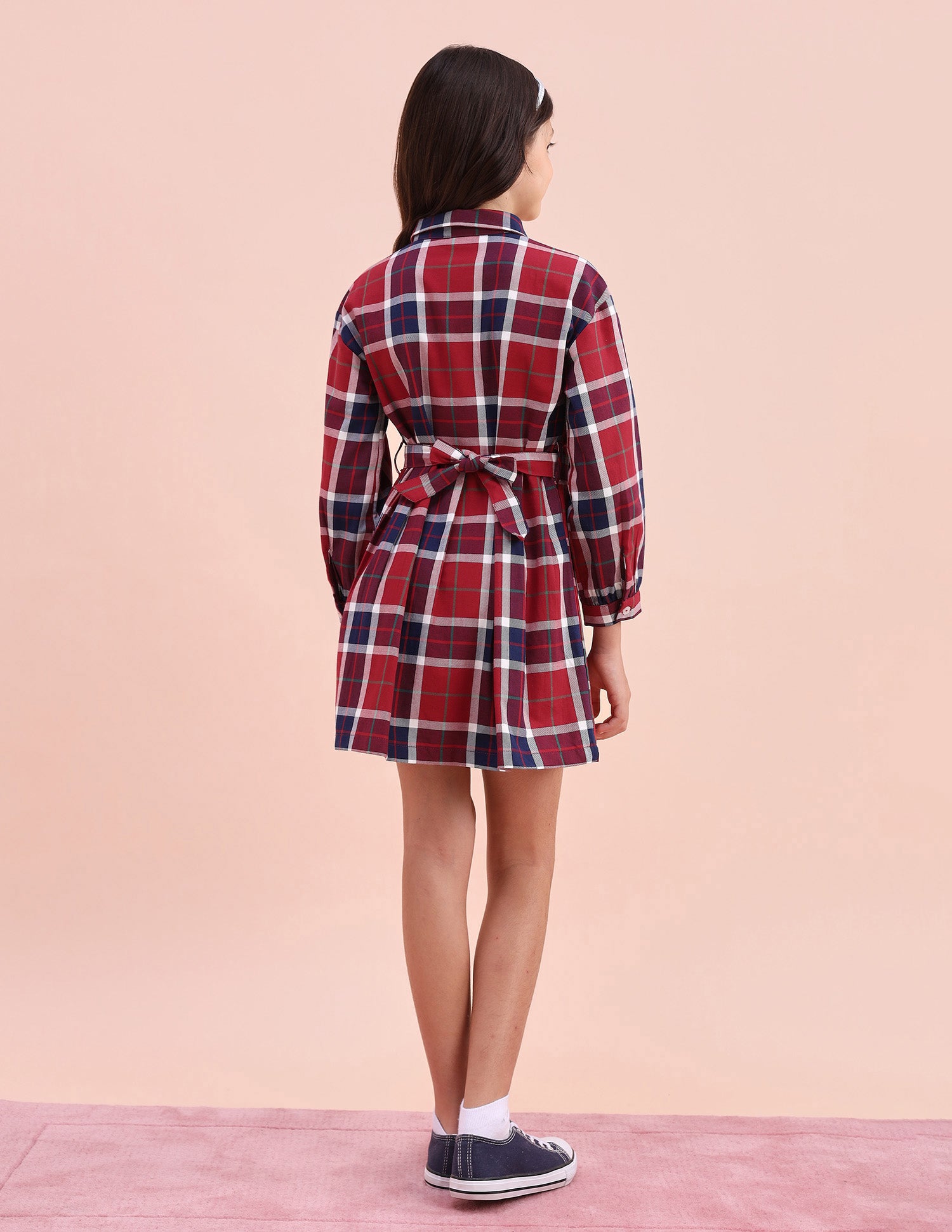 Girls Checked Shirt Dress Multicolour - U.S. POLO ASSN. | Large