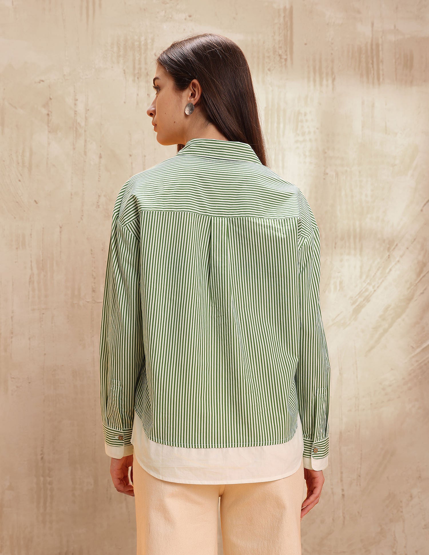 Vertical Striped Regular Fit Shirt Light Green - U.S. POLO ASSN. | Large