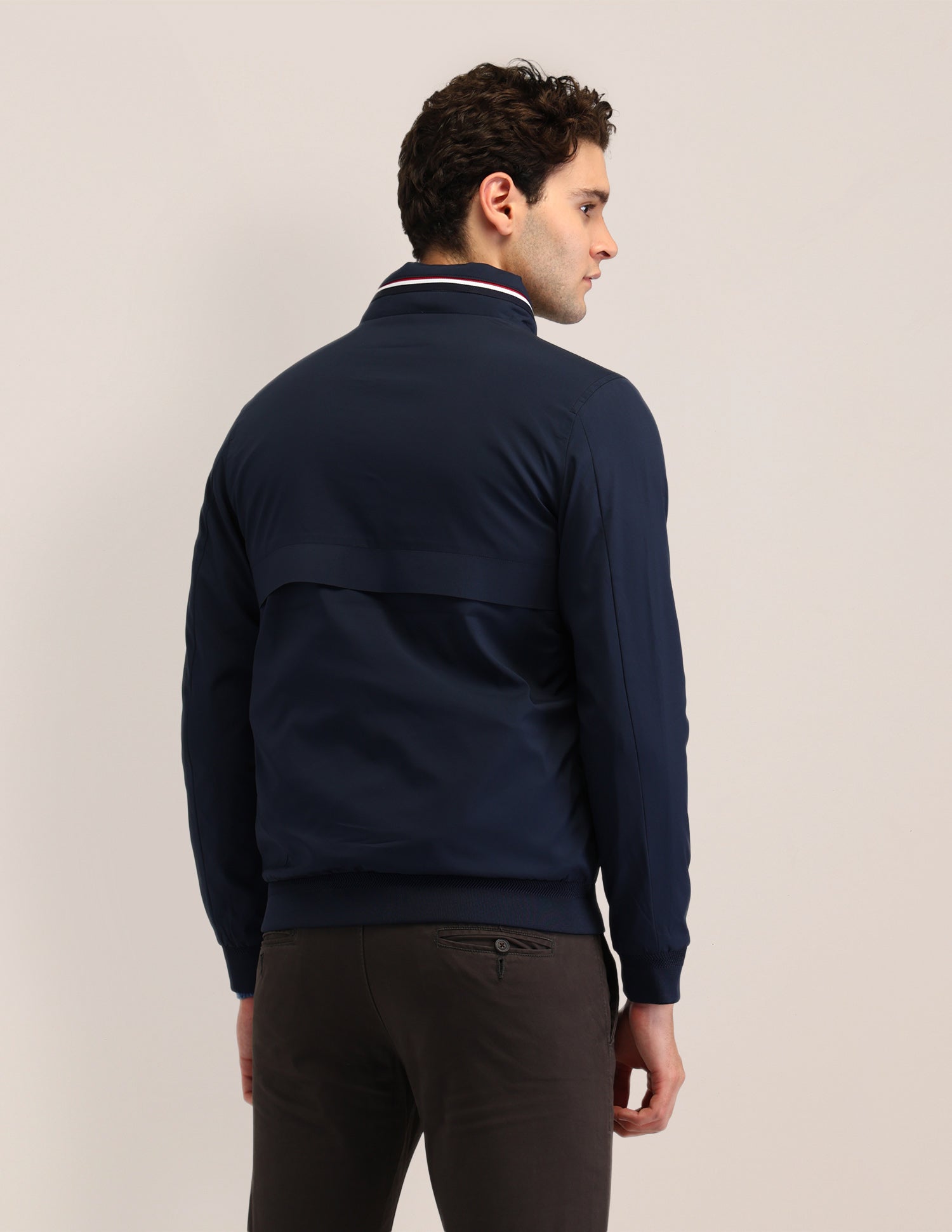 Solid Regular Fit Jacket Navy - U.S. Polo Assn. India | Large
