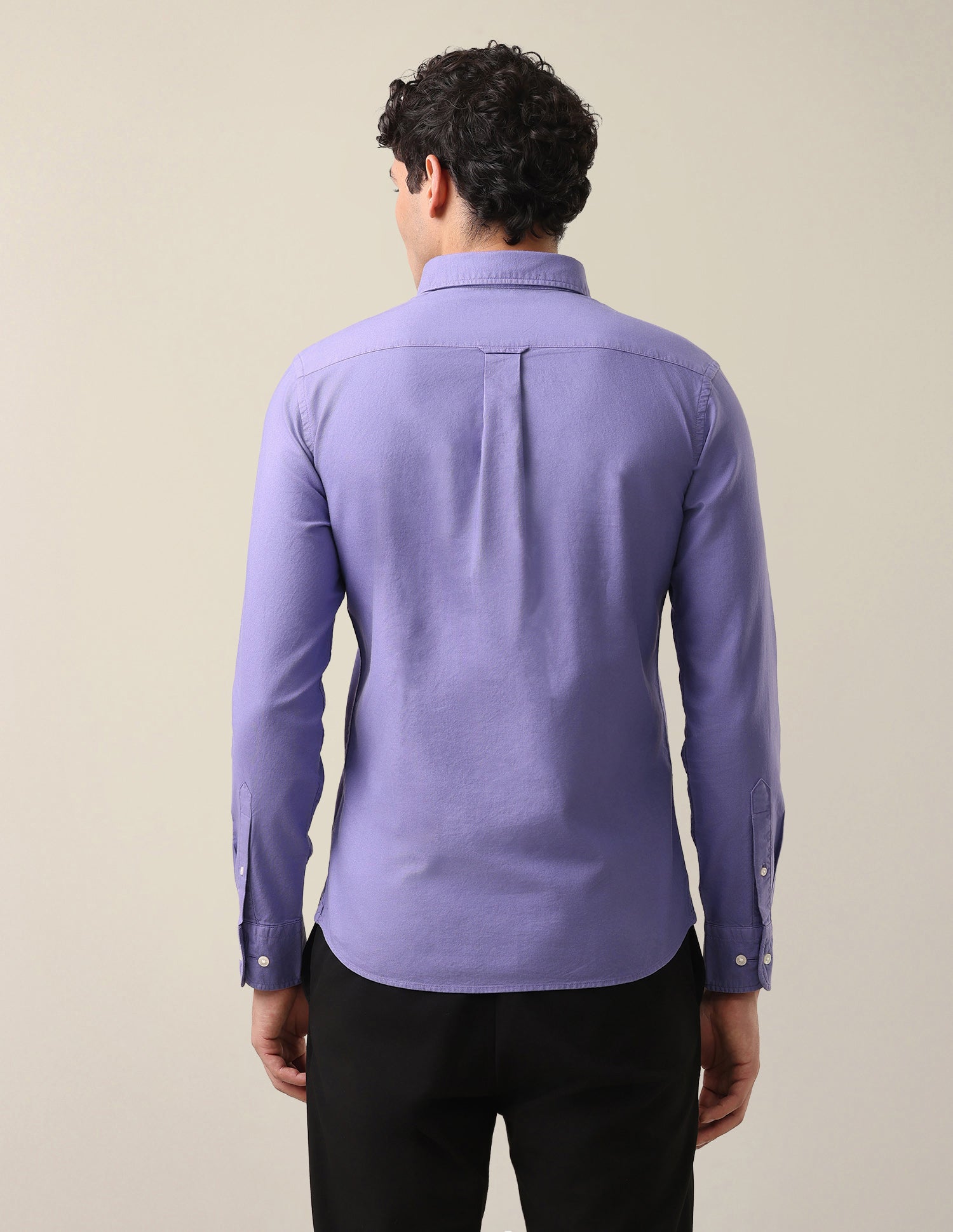 Oxford Tailored Fit Button-Down Collar Shirt Lavender - U.S. Polo Assn. India | Large