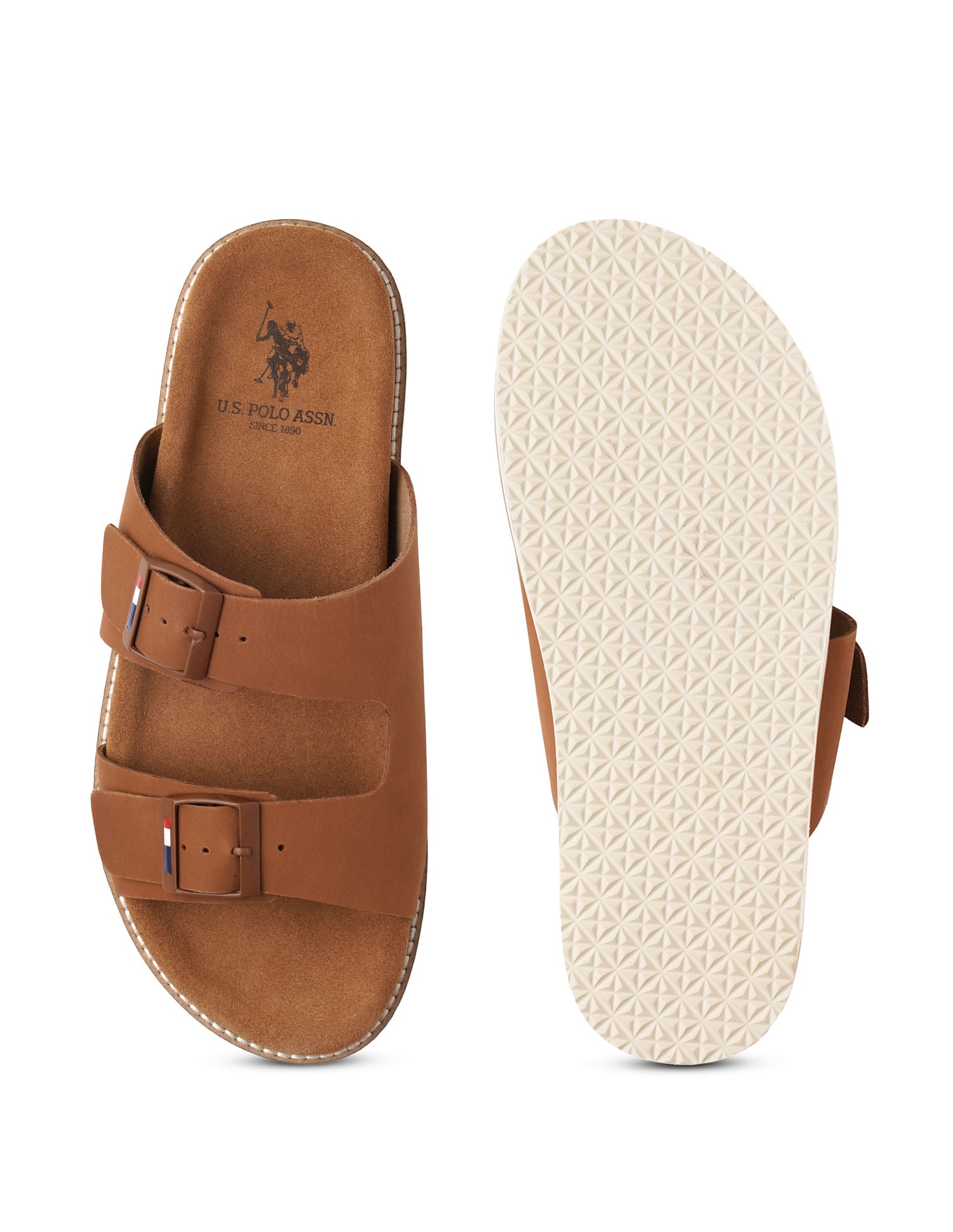 Men Mendy Flat Sandals Tan - U.S. Polo Assn. India | Large