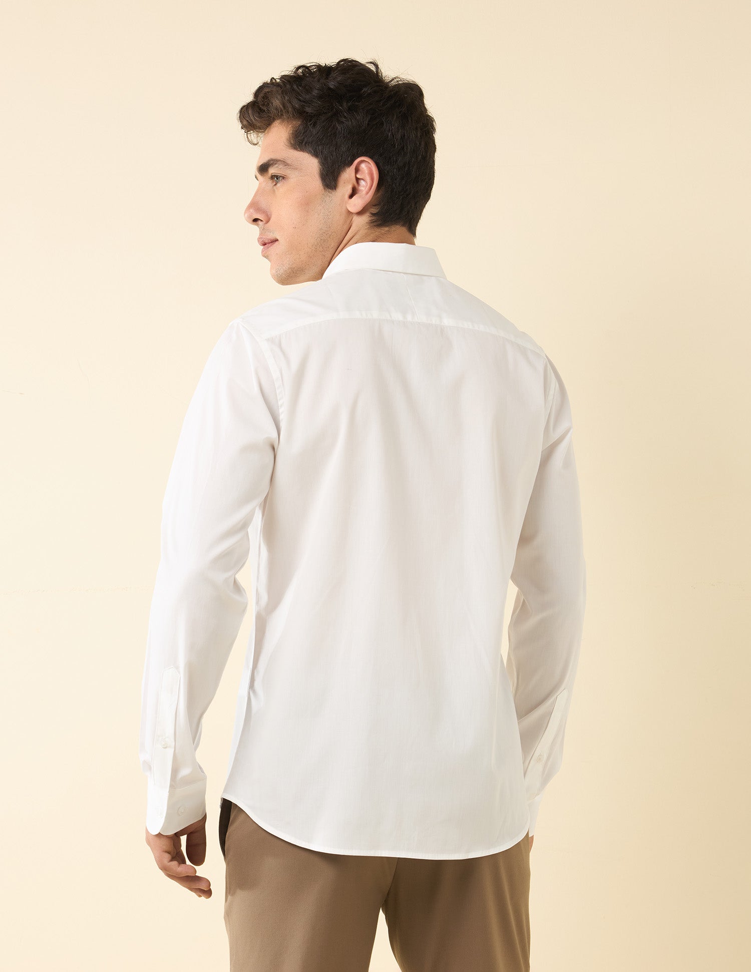 Tailored Fit Solid Shirt White - U.S. POLO ASSN. | Large