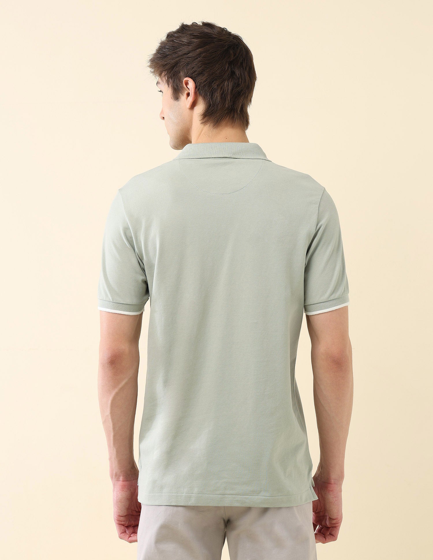 Brand Printed Slim Fit Classic Polo Shirt Light Green - U.S. Polo Assn. India | Large