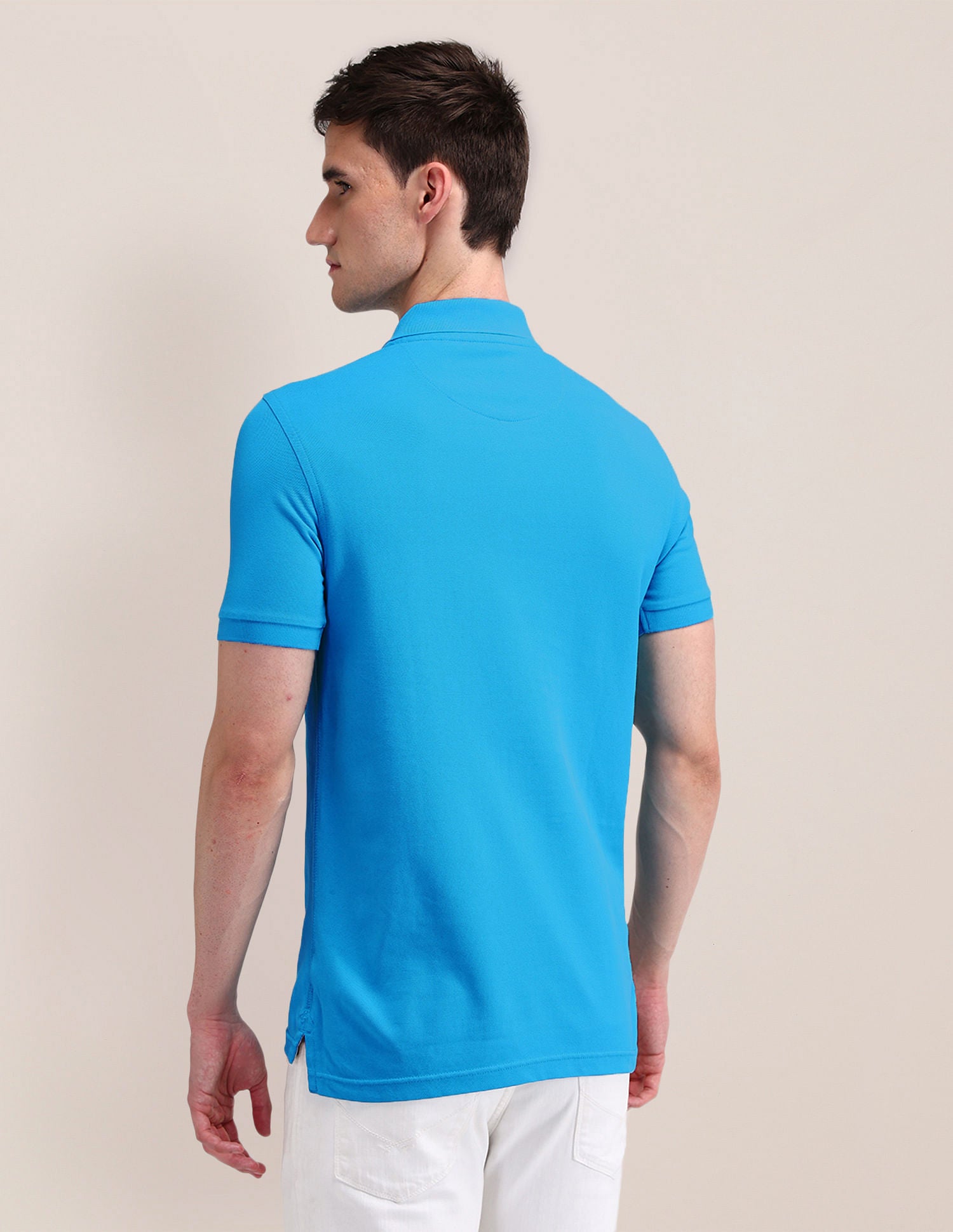 Solid Slim Fit Polo Shirt Blue - U.S. POLO ASSN. | Large