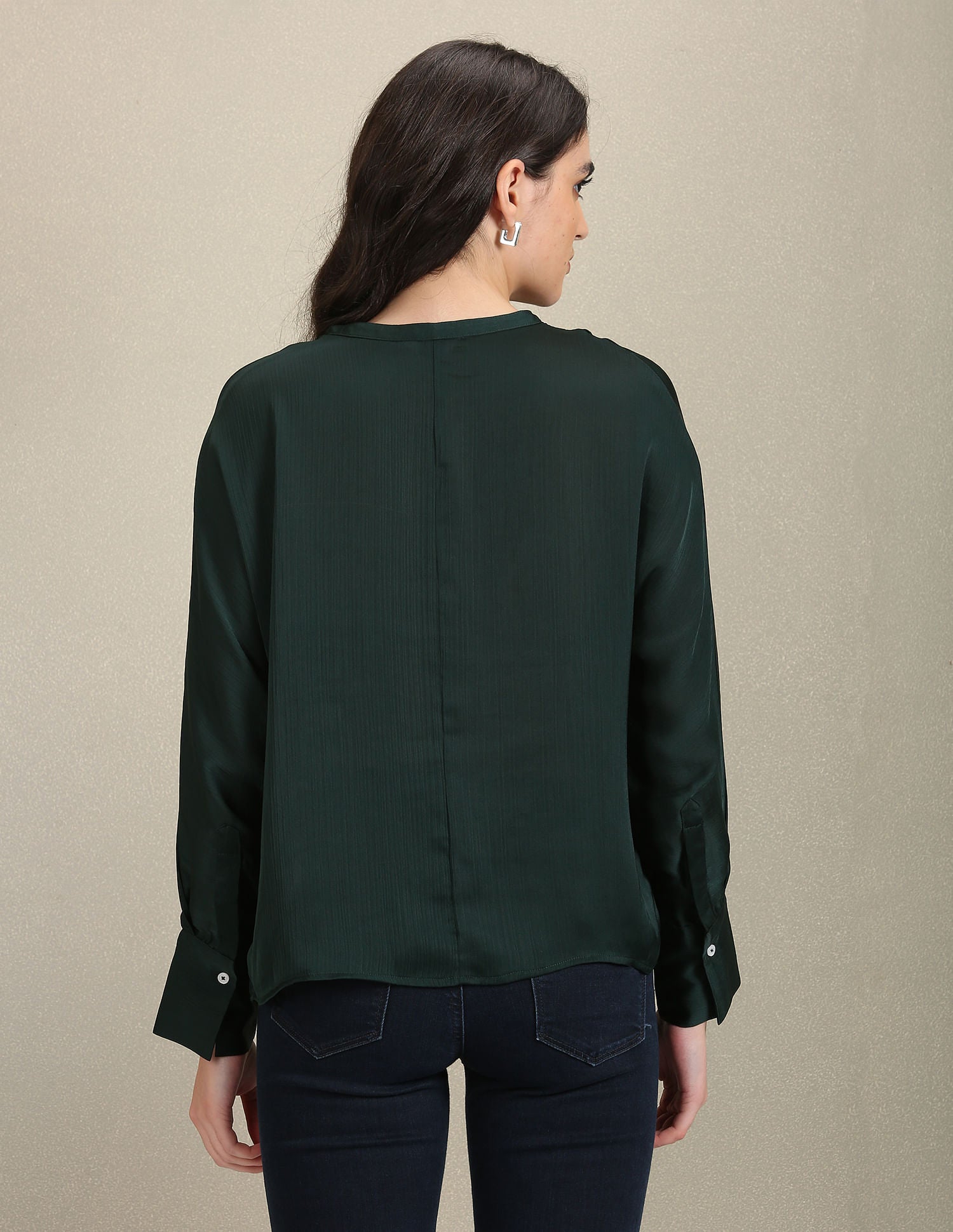 V-Neck Solid Top Dark Green - U.S. POLO ASSN. | Large