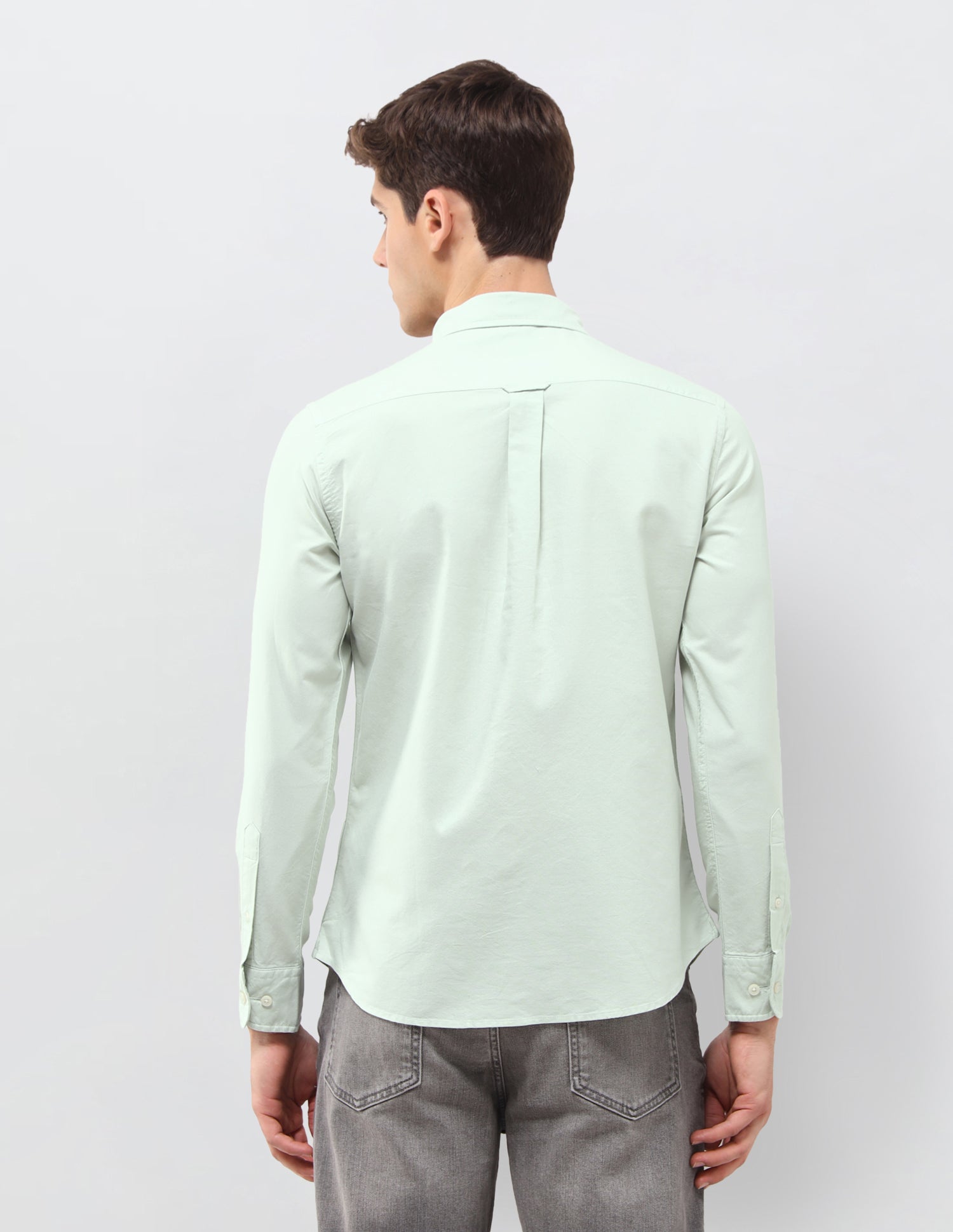 Oxford Tailored Fit Shirt Green - U.S. Polo Assn. India | Large