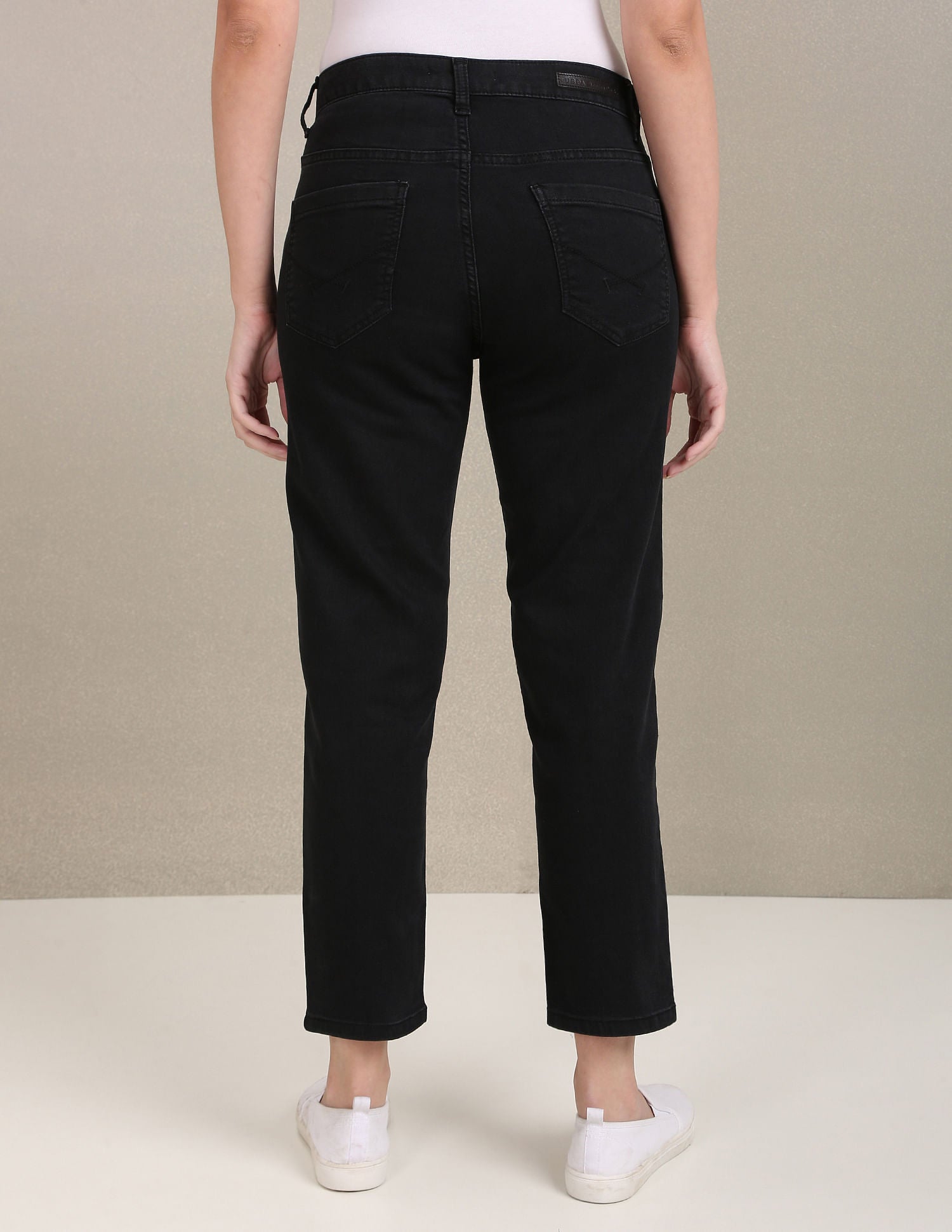 Mid Rise Slim Straight Fit Jeans Black - U.S. POLO ASSN. | Large