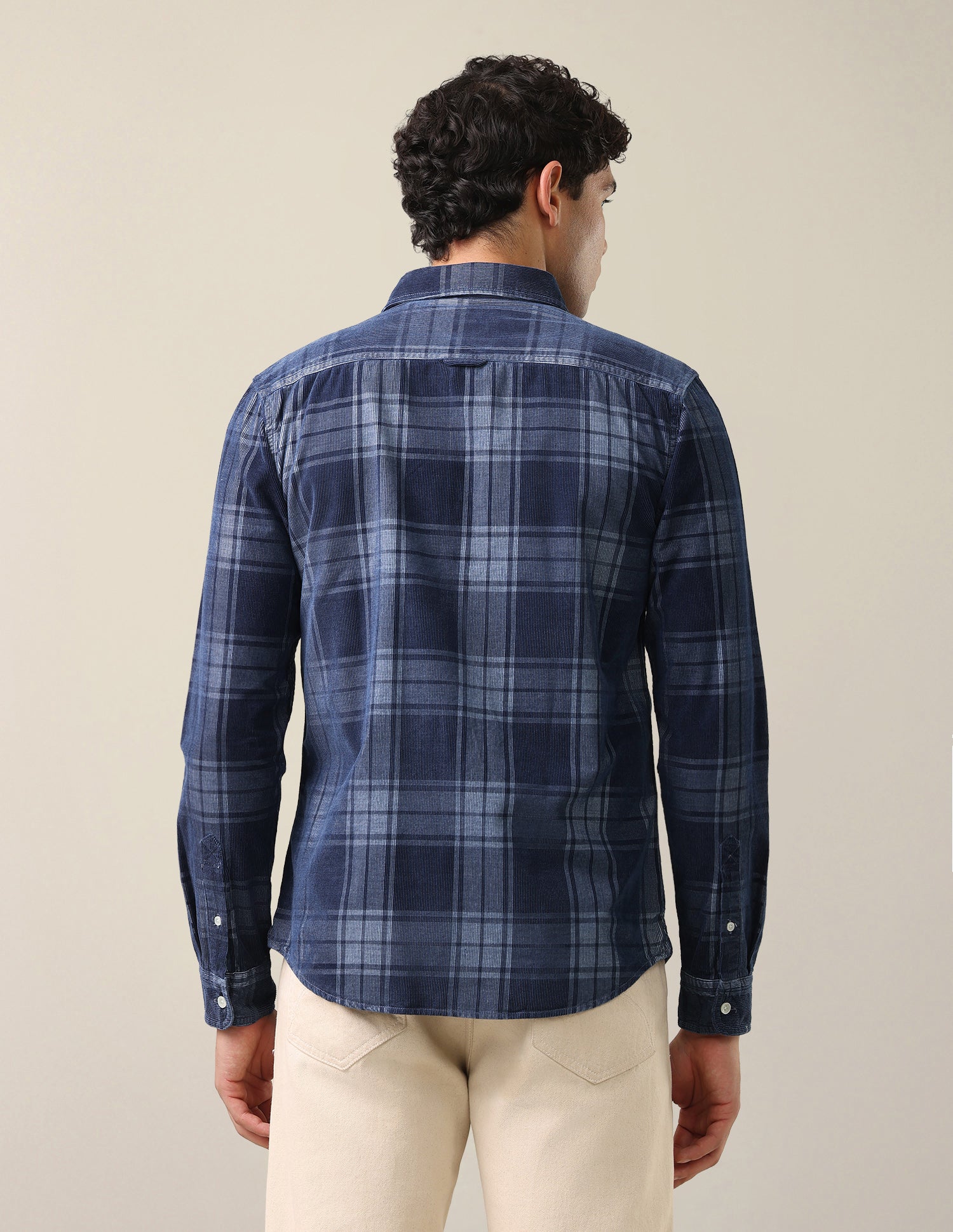 Plaid Checked Corduroy Shirt Dark Indigo - U.S. Polo Assn. India | Large